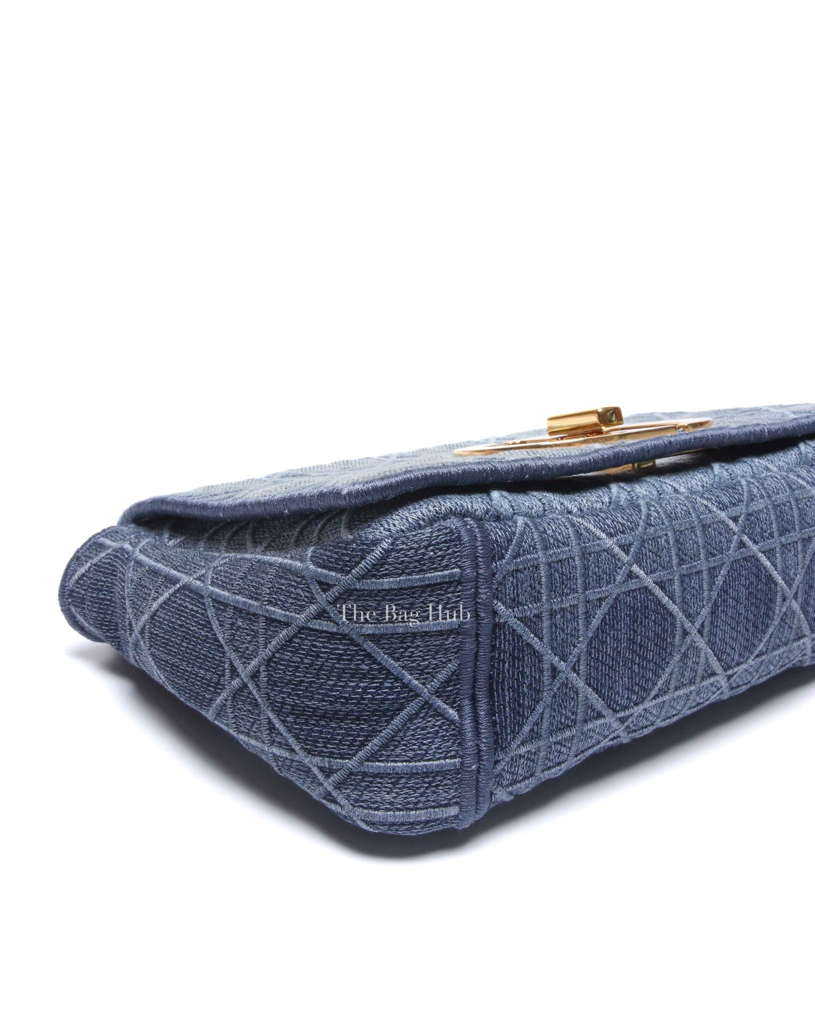 Dior Blue Denim Cannage Caro Small Bag