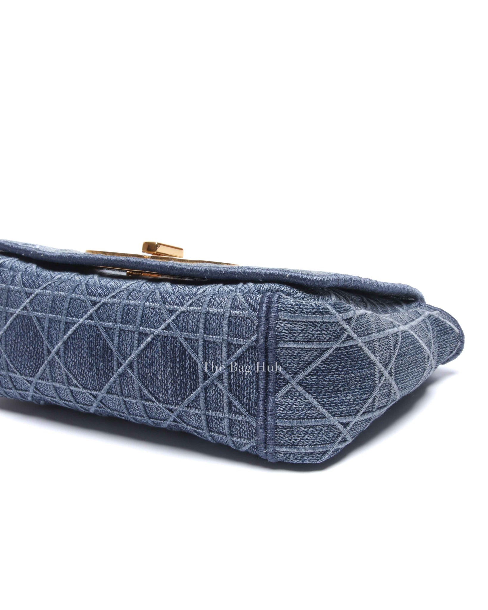 Dior Blue Denim Cannage Caro Small Bag