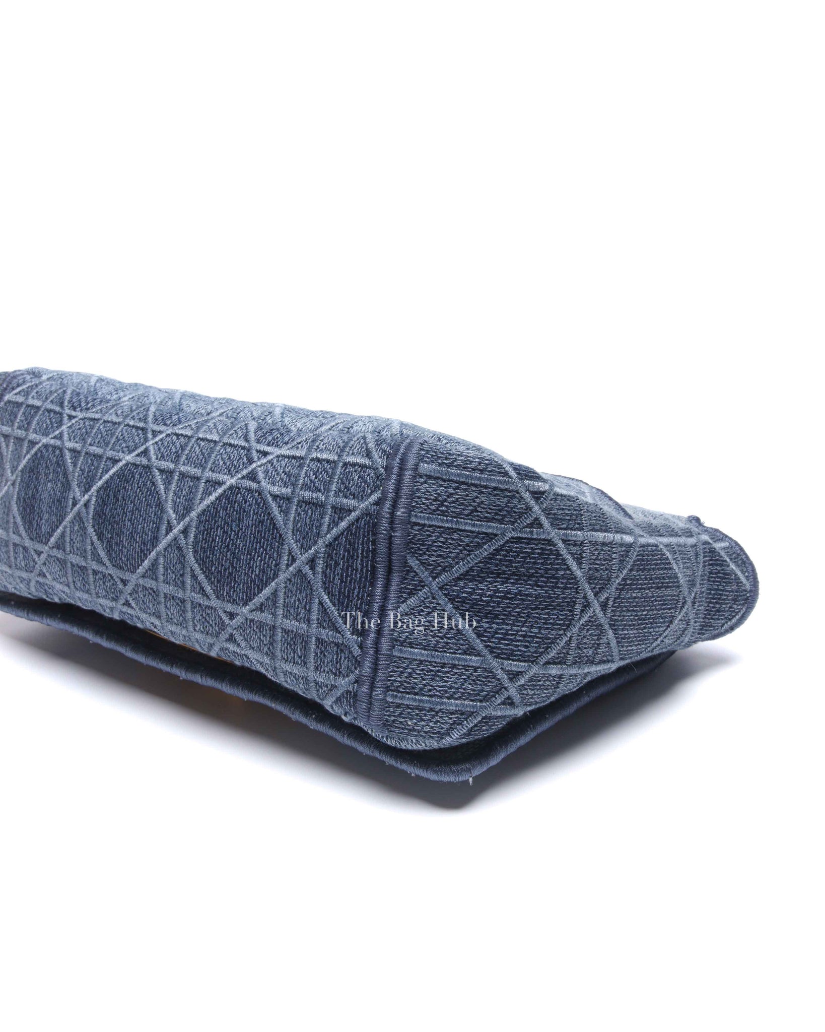 Dior Blue Denim Cannage Caro Small Bag