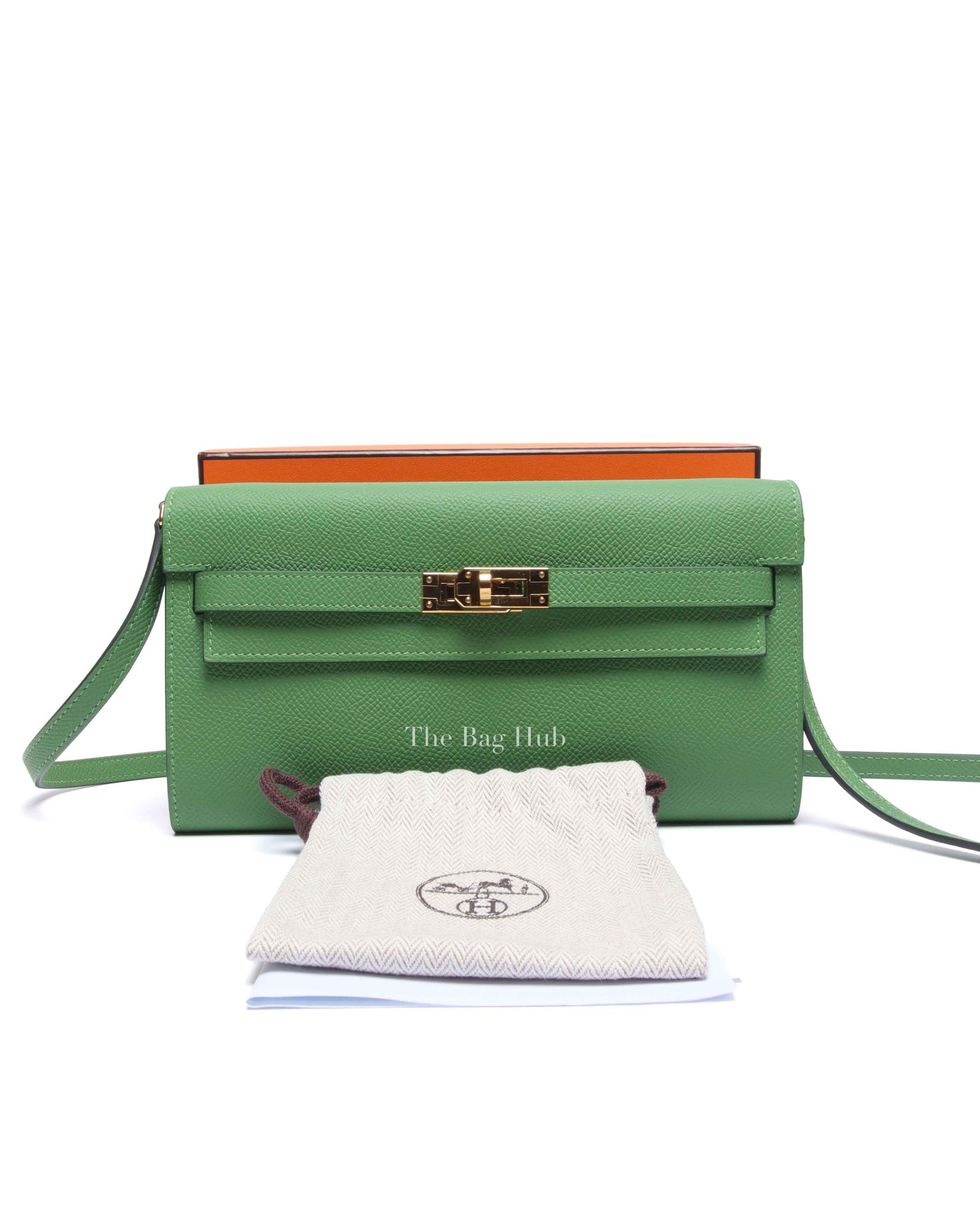 Hermes Vert Yucca Epsom Kelly To Go Wallet GHW