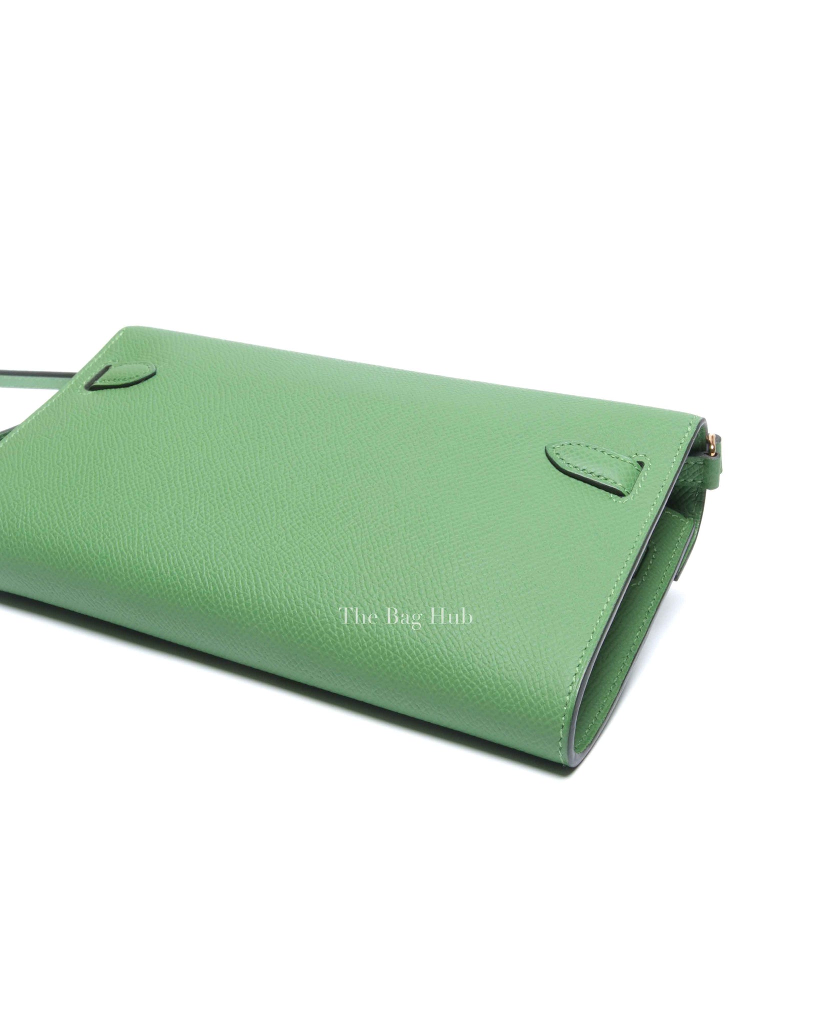 Hermes Vert Yucca Epsom Kelly To Go Wallet GHW
