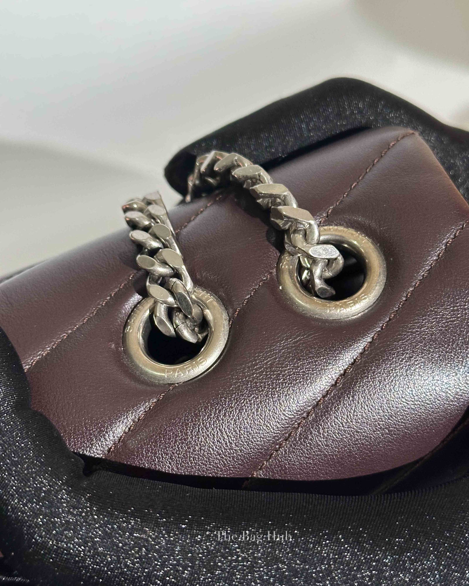 Saint Laurent Soil Brown Calfskin Y Quilted Monogram Medium Loulou Chain Bag