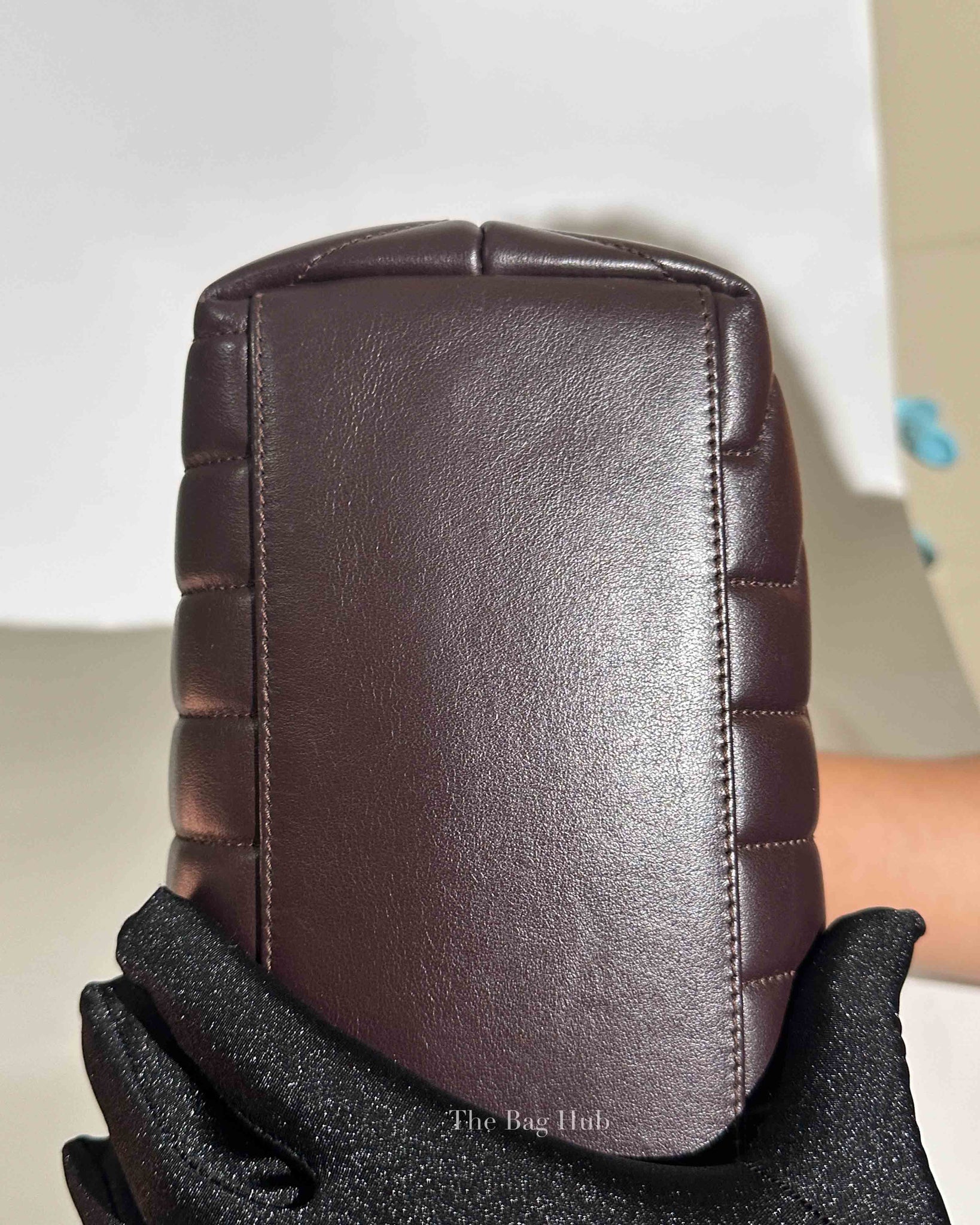 Saint Laurent Soil Brown Calfskin Y Quilted Monogram Medium Loulou Chain Bag