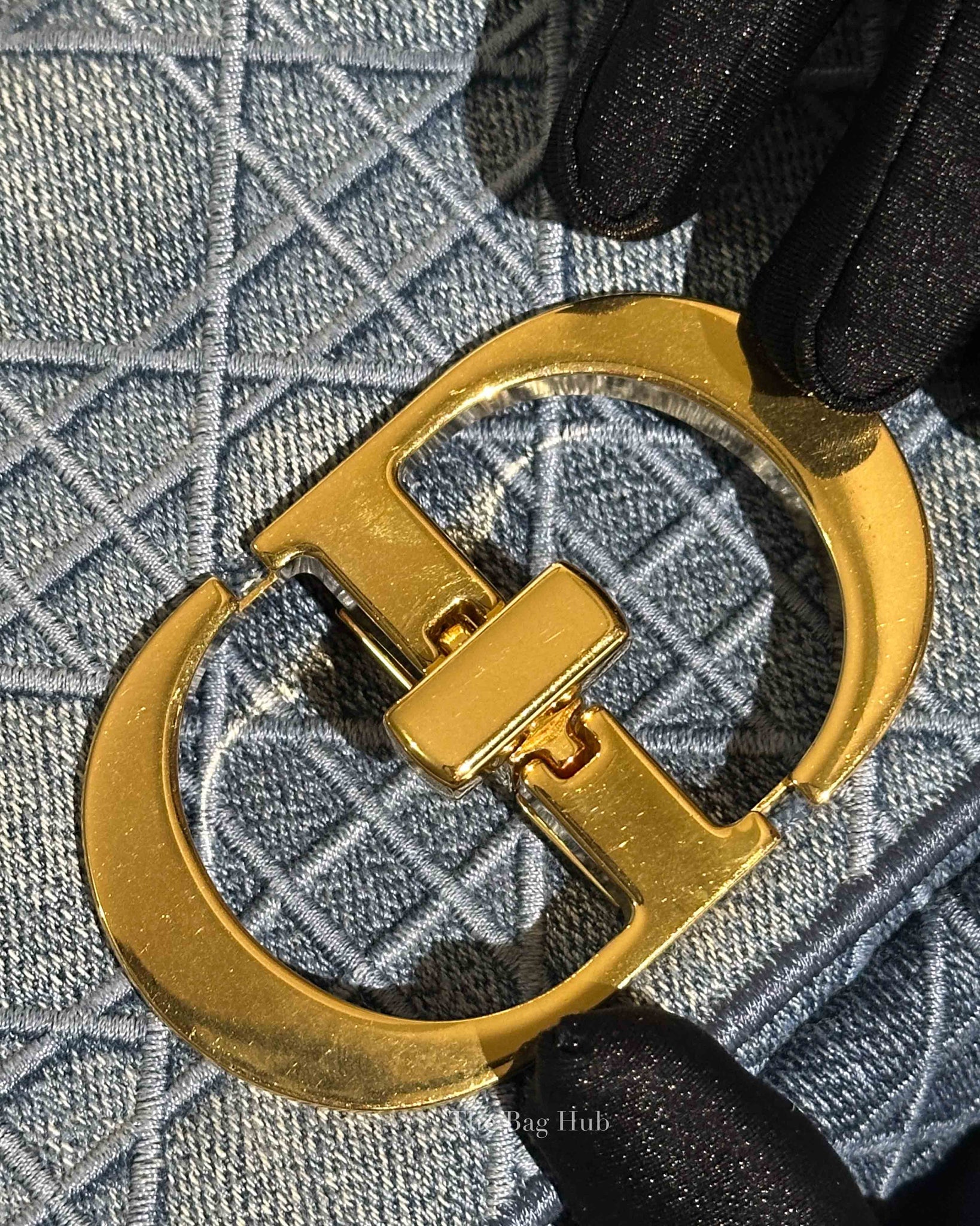 Dior Blue Denim Cannage Caro Small Bag