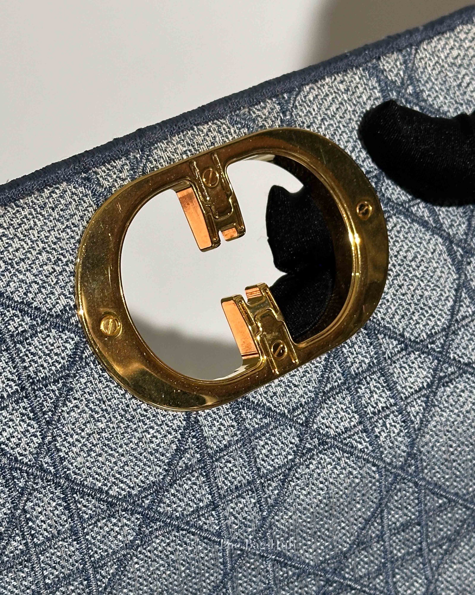 Dior Blue Denim Cannage Caro Small Bag