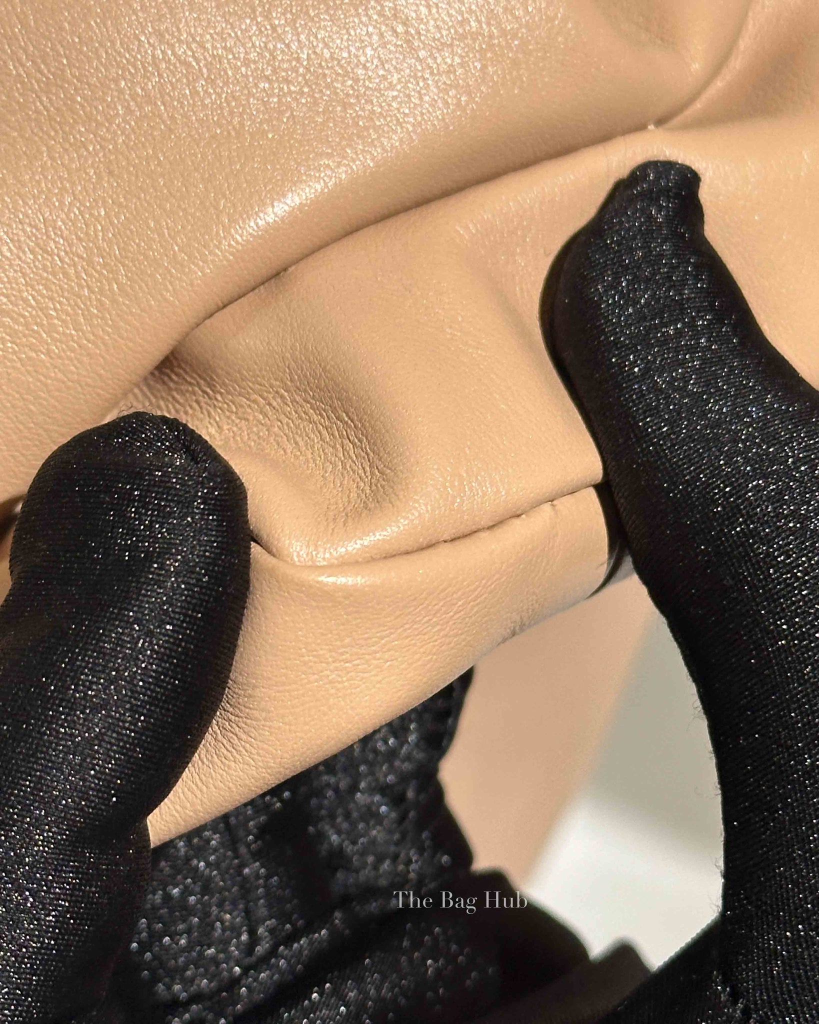 Bottega Veneta Nude Calfskin Leather The Pouch Shoulder Bag