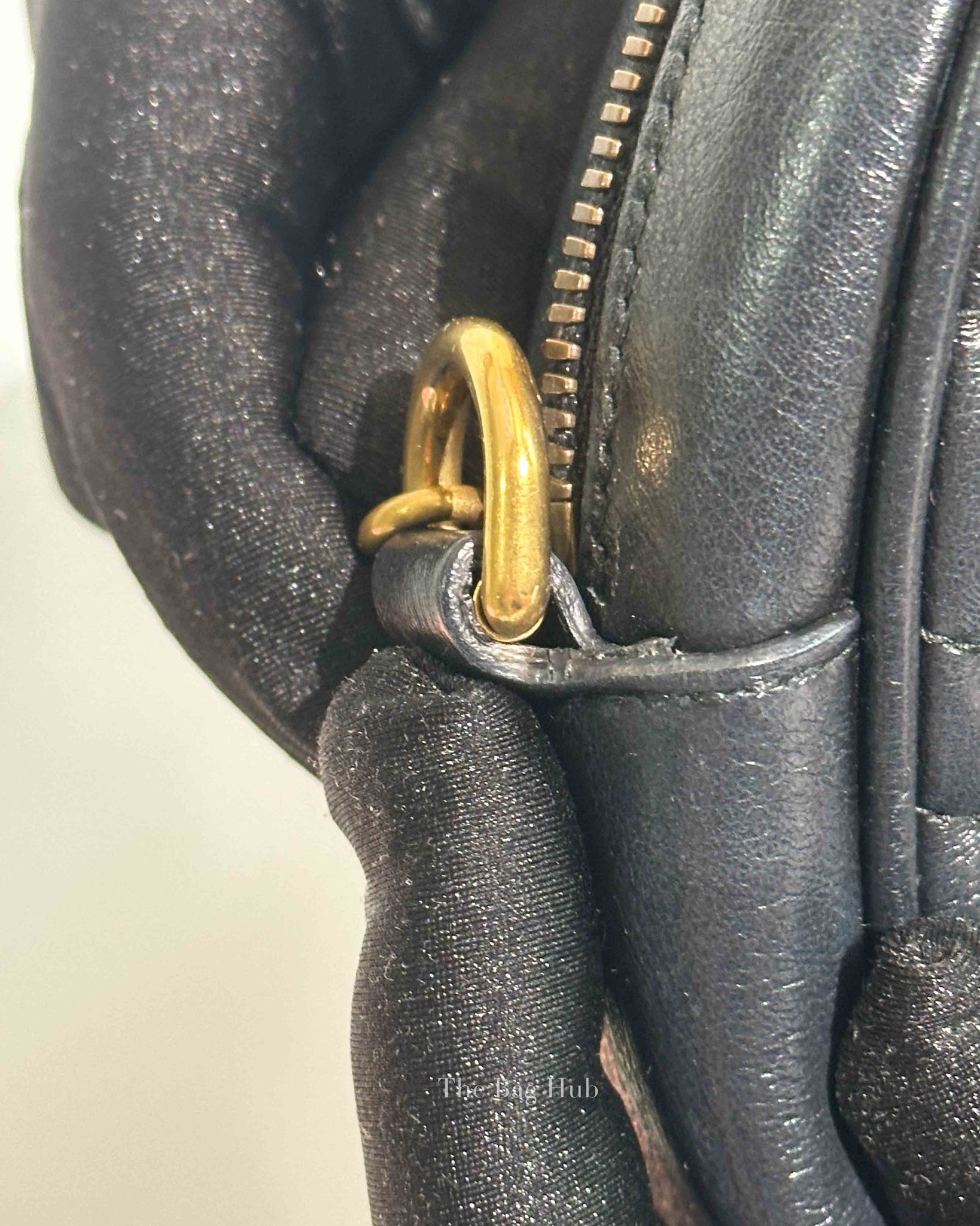 Gucci Black Leather GG Marmont Round Mini Crossbody Bag