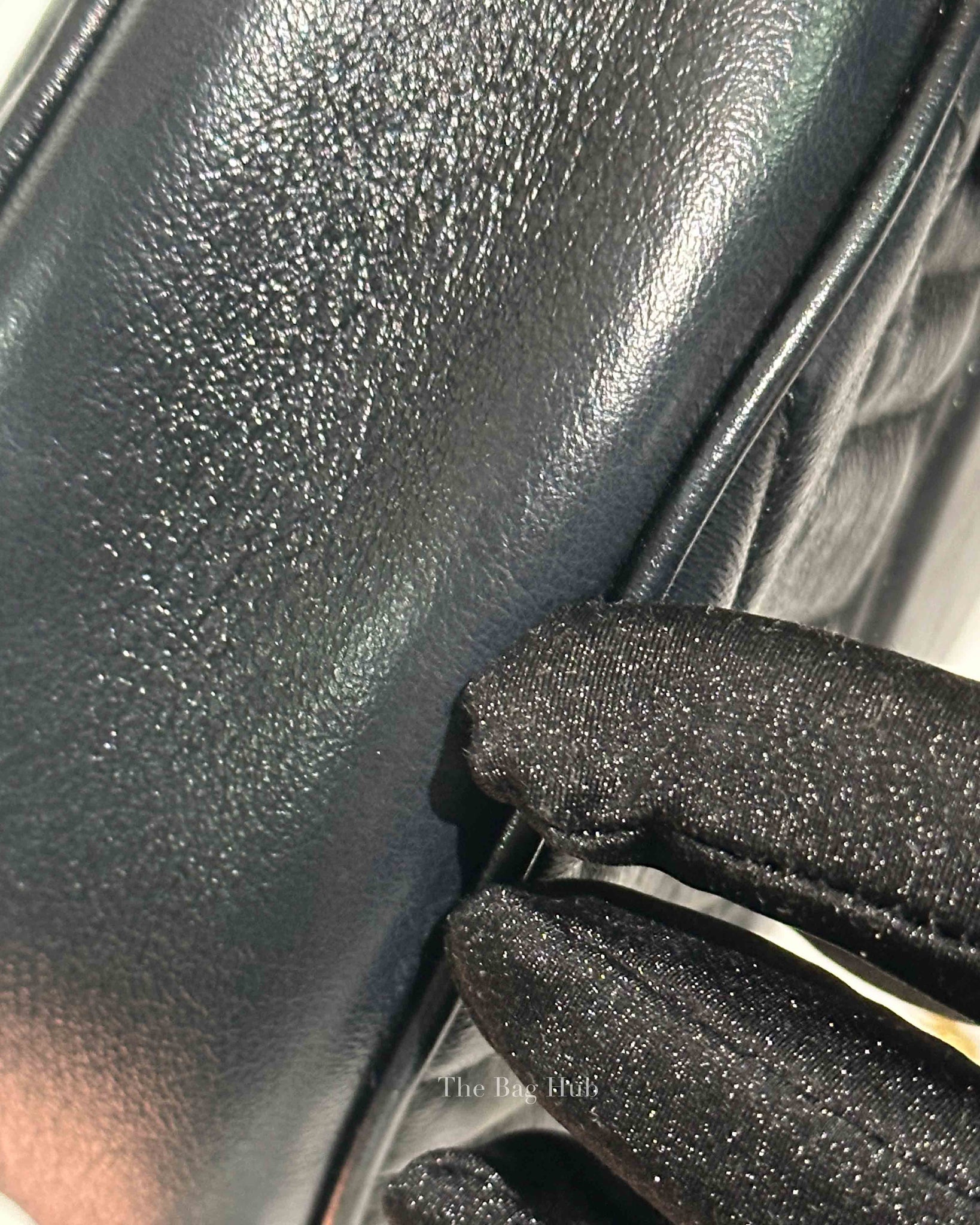 Gucci Black Leather GG Marmont Round Mini Crossbody Bag