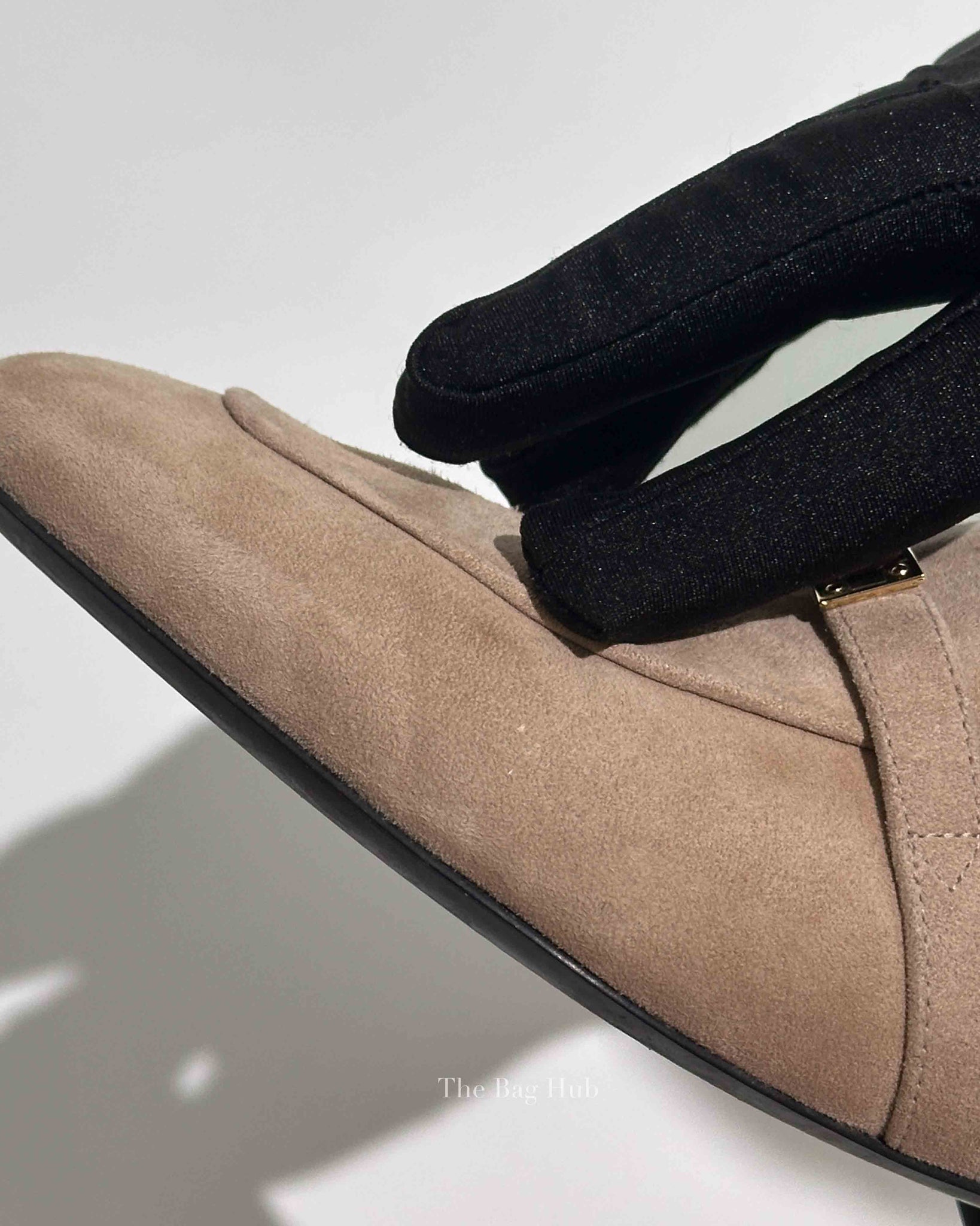 Hermes Beige Sable Suede Goatskin Oz Mules Size 36.5