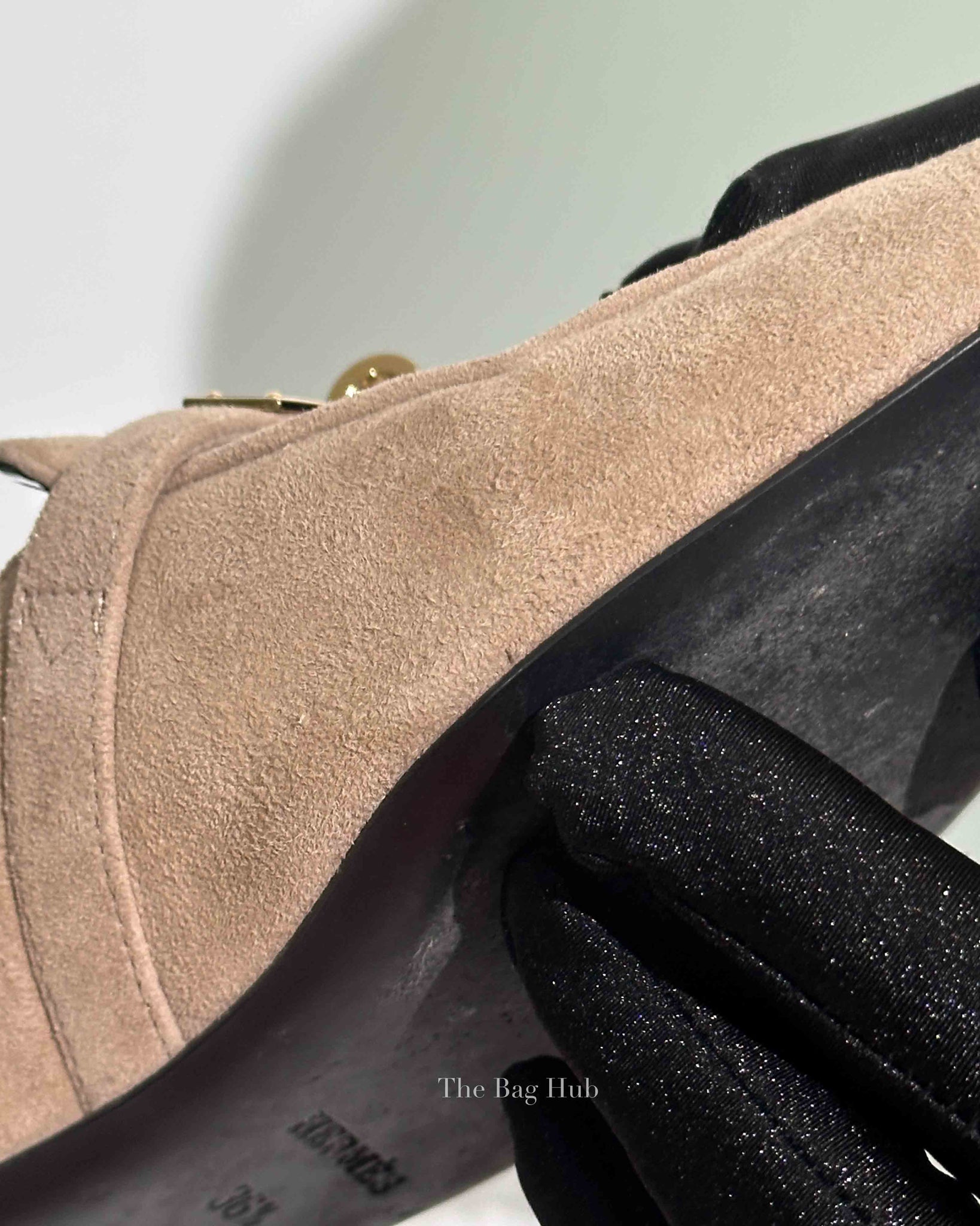 Hermes Beige Sable Suede Goatskin Oz Mules Size 36.5