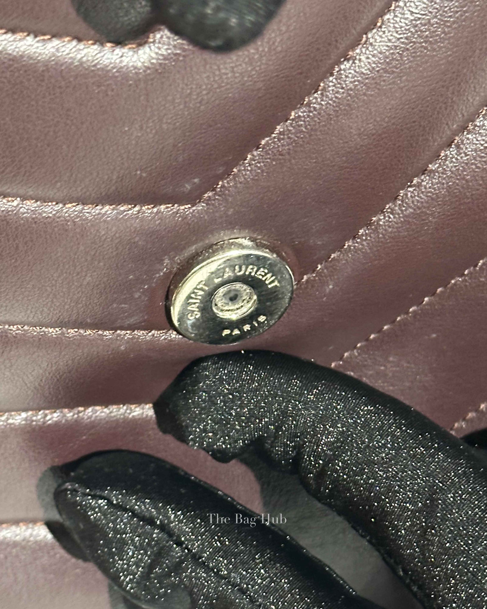 Saint Laurent Soil Brown Calfskin Y Quilted Monogram Medium Loulou Chain Bag