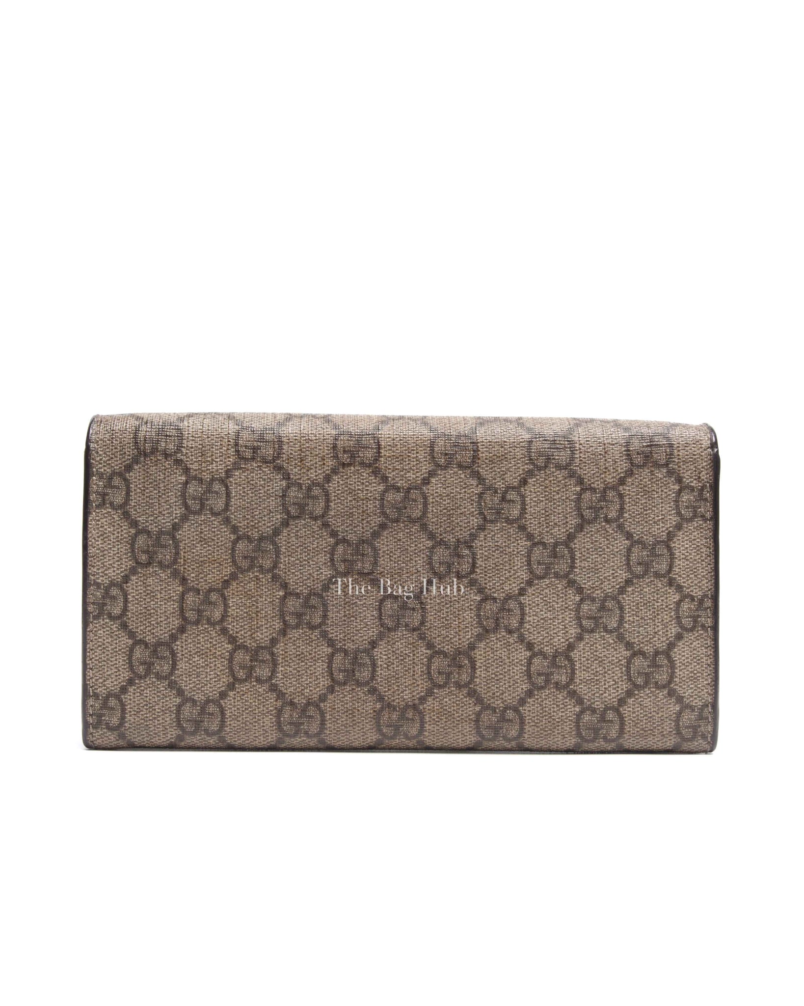 Gucci Beige/Ebony Canvas Interlocking G Charm Bi-Fold Wallet