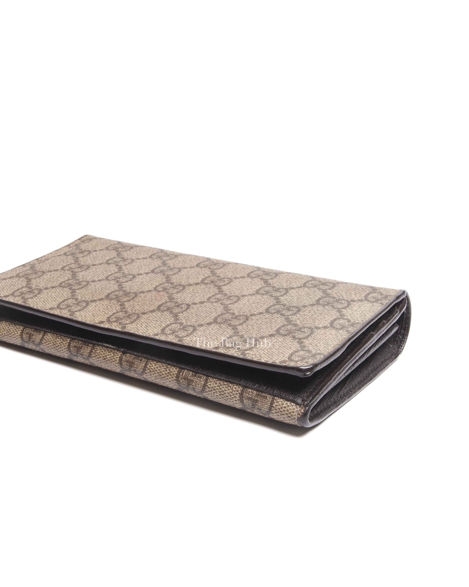 Gucci Beige/Ebony Canvas Interlocking G Charm Bi-Fold Wallet