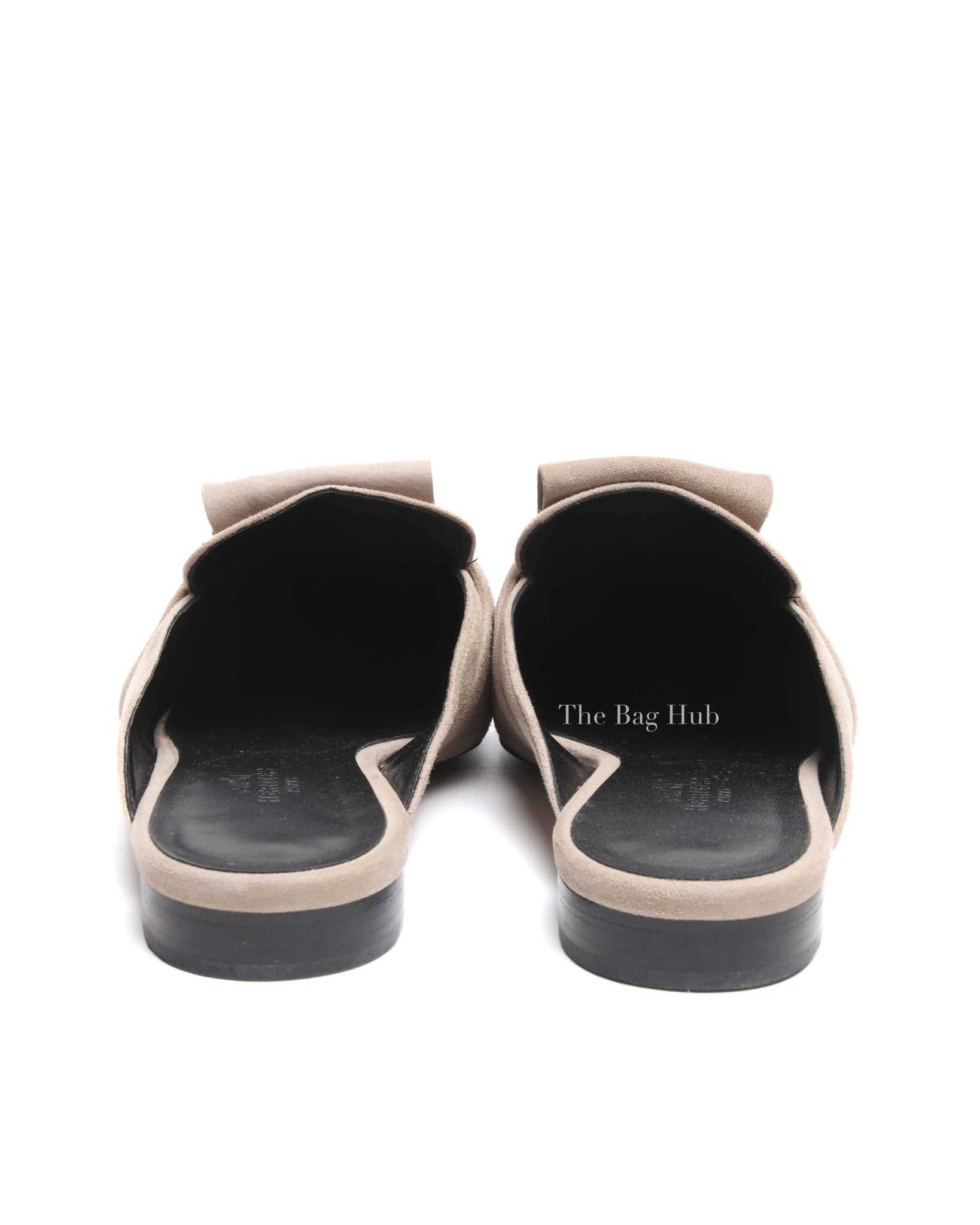 Hermes Beige Sable Suede Goatskin Oz Mules Size 36.5