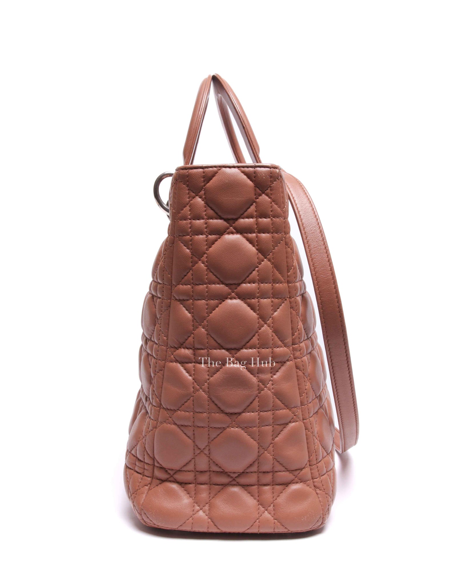 Dior Nude Cannage Lambskin Lady Dior Large Bag