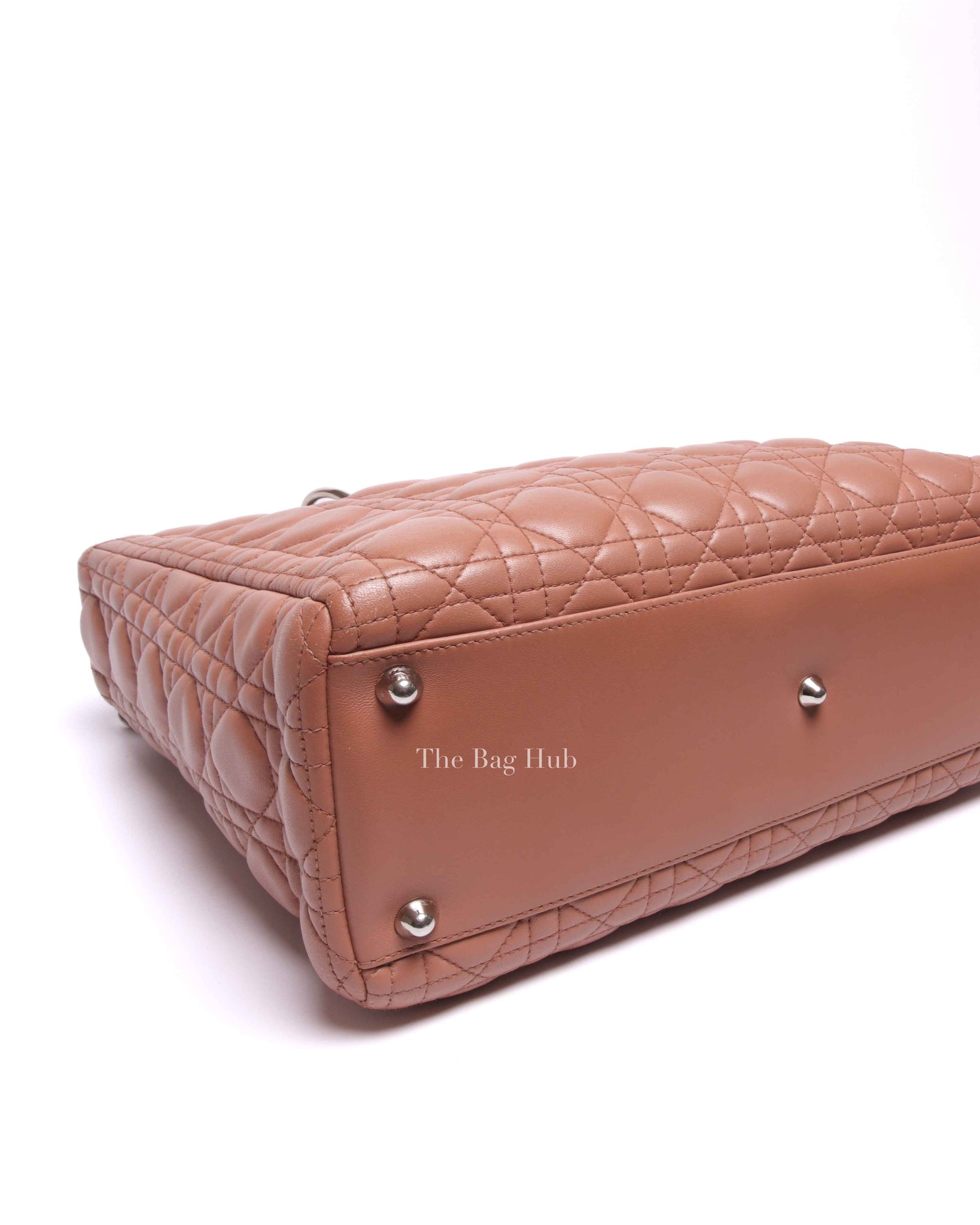 Dior Nude Cannage Lambskin Lady Dior Large Bag