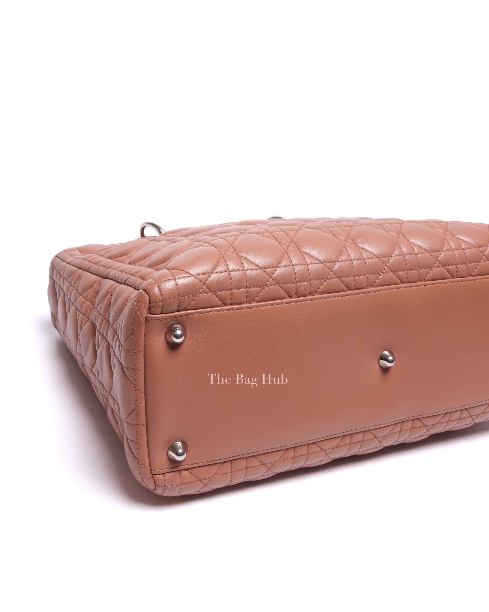 Dior Nude Cannage Lambskin Lady Dior Large Bag