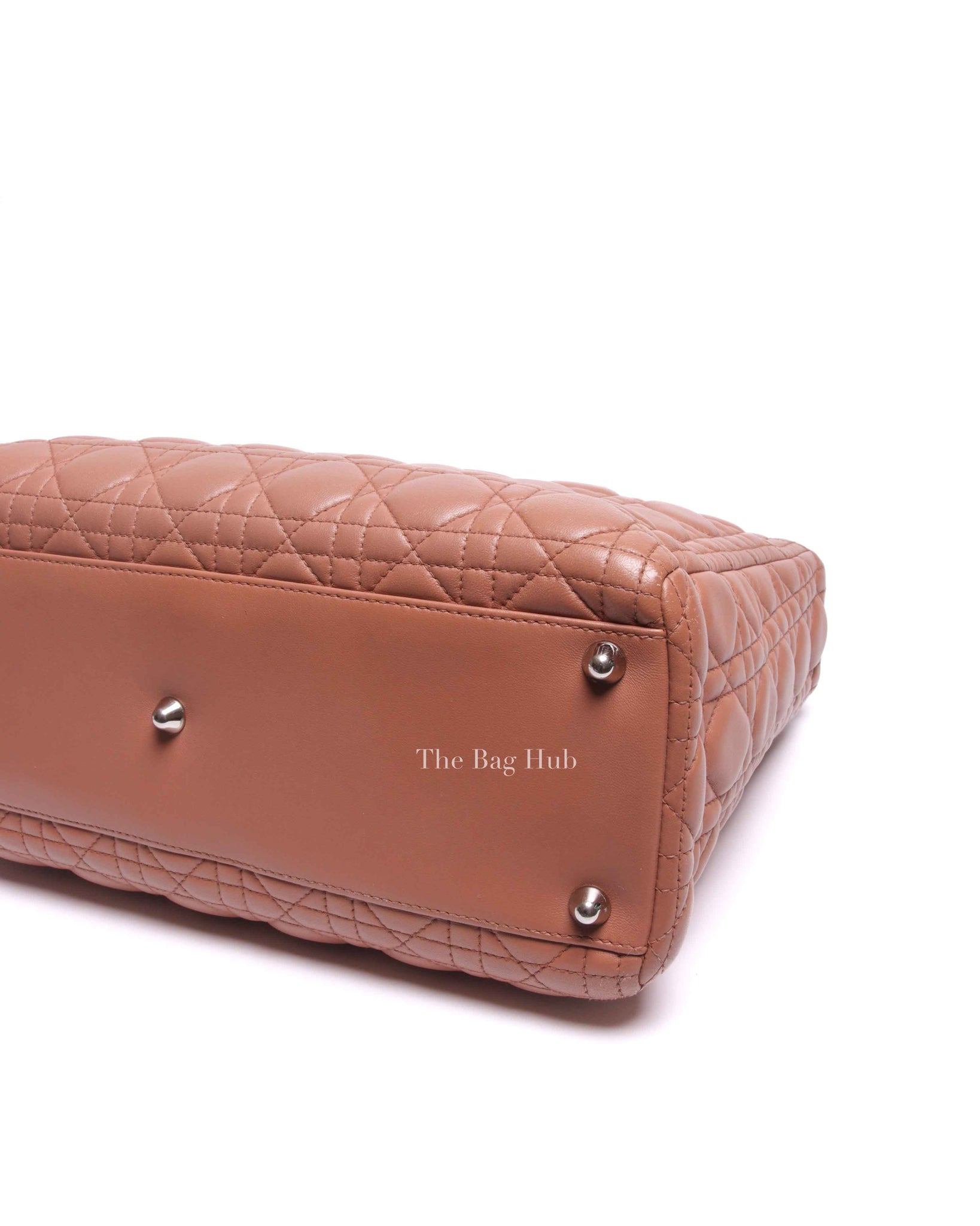 Dior Nude Cannage Lambskin Lady Dior Large Bag