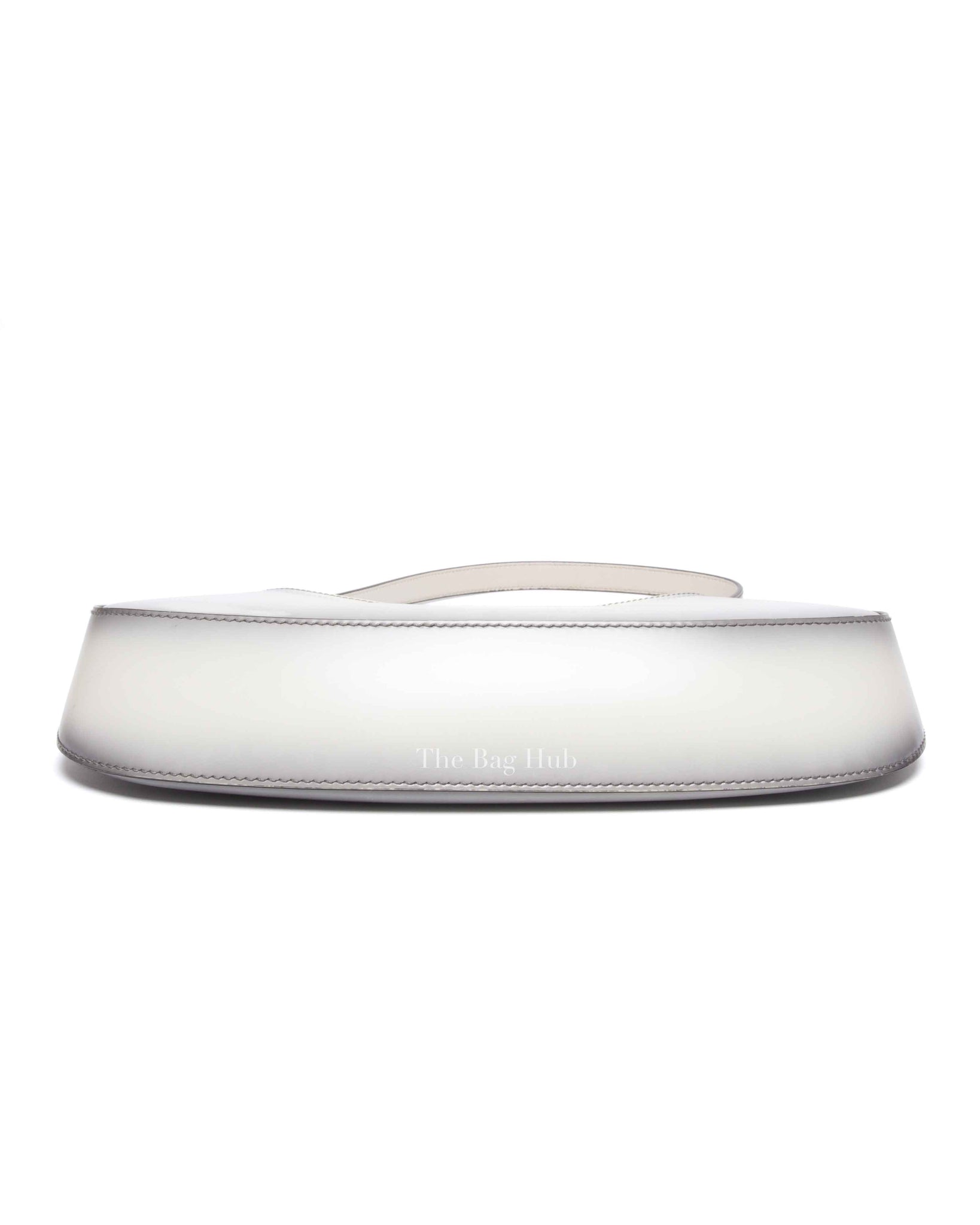 Prada Black/White Ombre Brushed Leather Cleo Small Bag