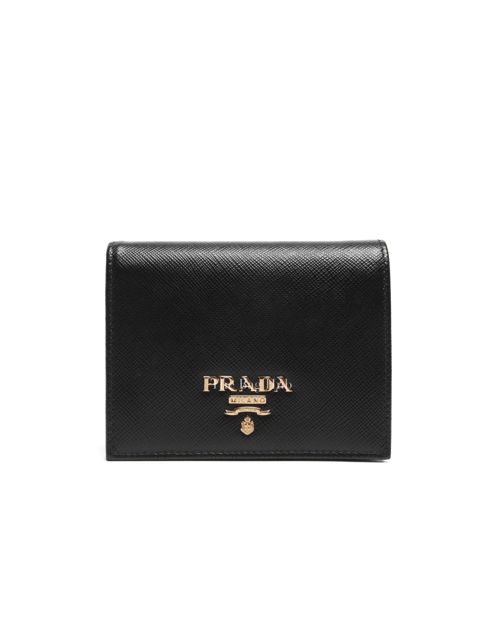 Prada Black Saffiano Leather Bi-fold Wallet 1MV204