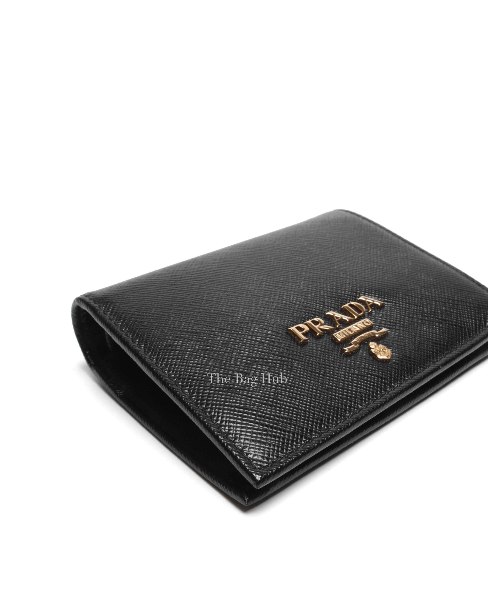 Prada Black Saffiano Leather Bi-fold Wallet 1MV204