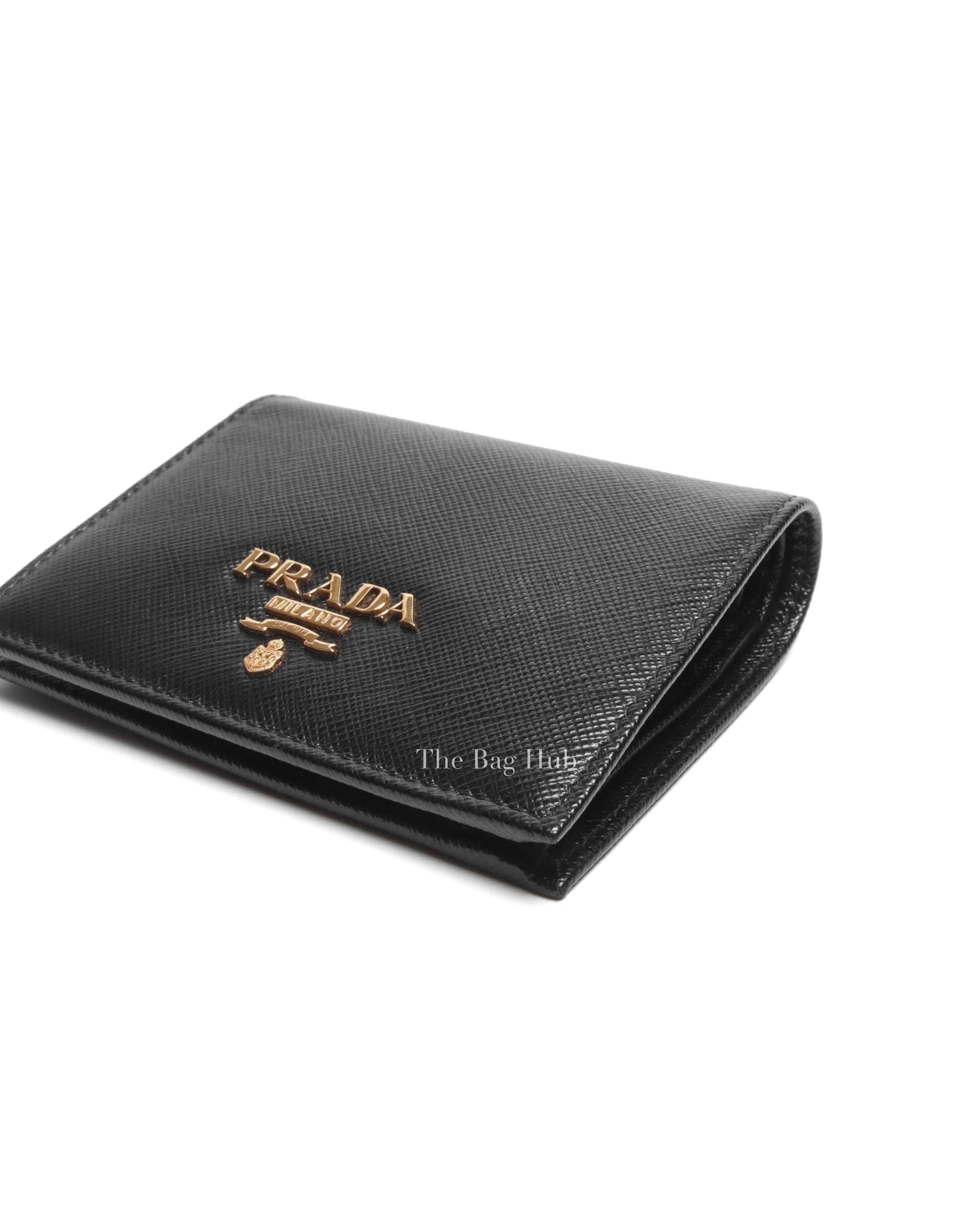 Prada Black Saffiano Leather Bi-fold Wallet 1MV204