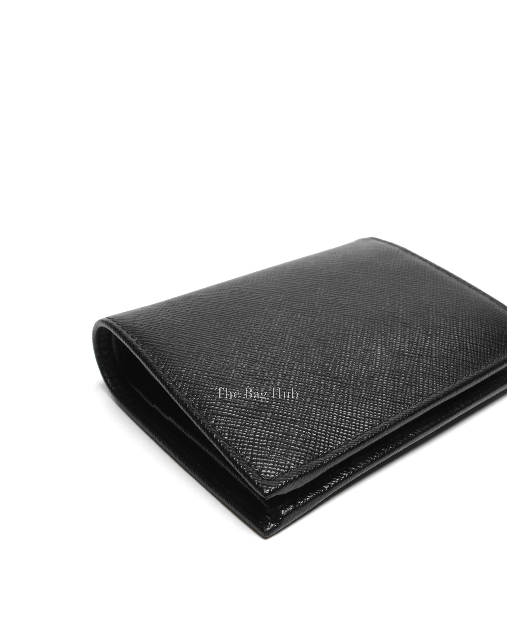 Prada Black Saffiano Leather Bi-fold Wallet 1MV204