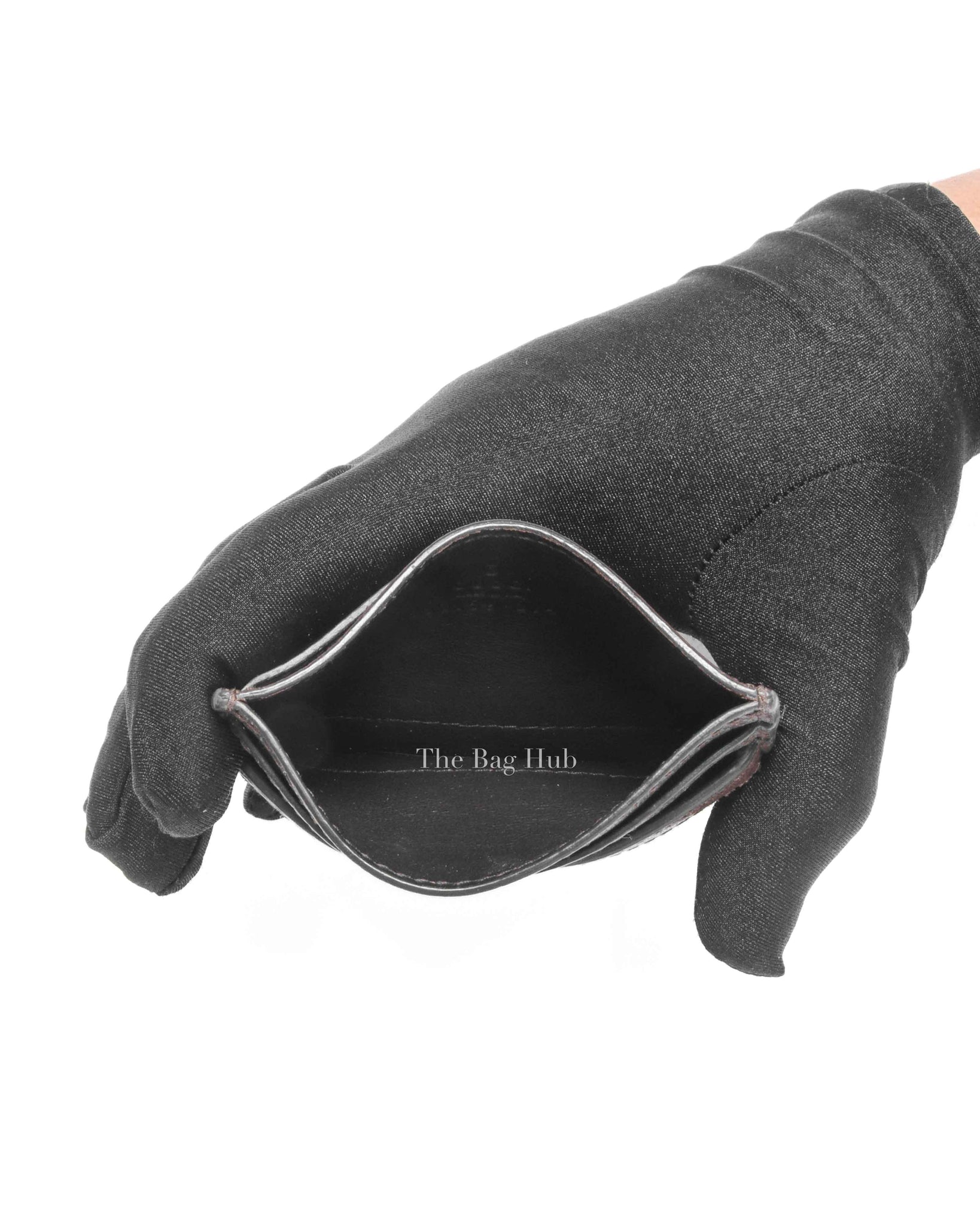 Gucci Beige/Dark Brown Monogram Canvas Ophidia Card Holder