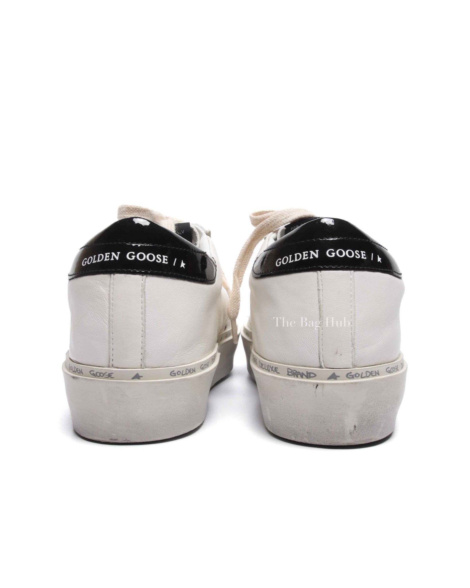 Golden Goose White/Black Hi Star Low Top Sneakers Size 37