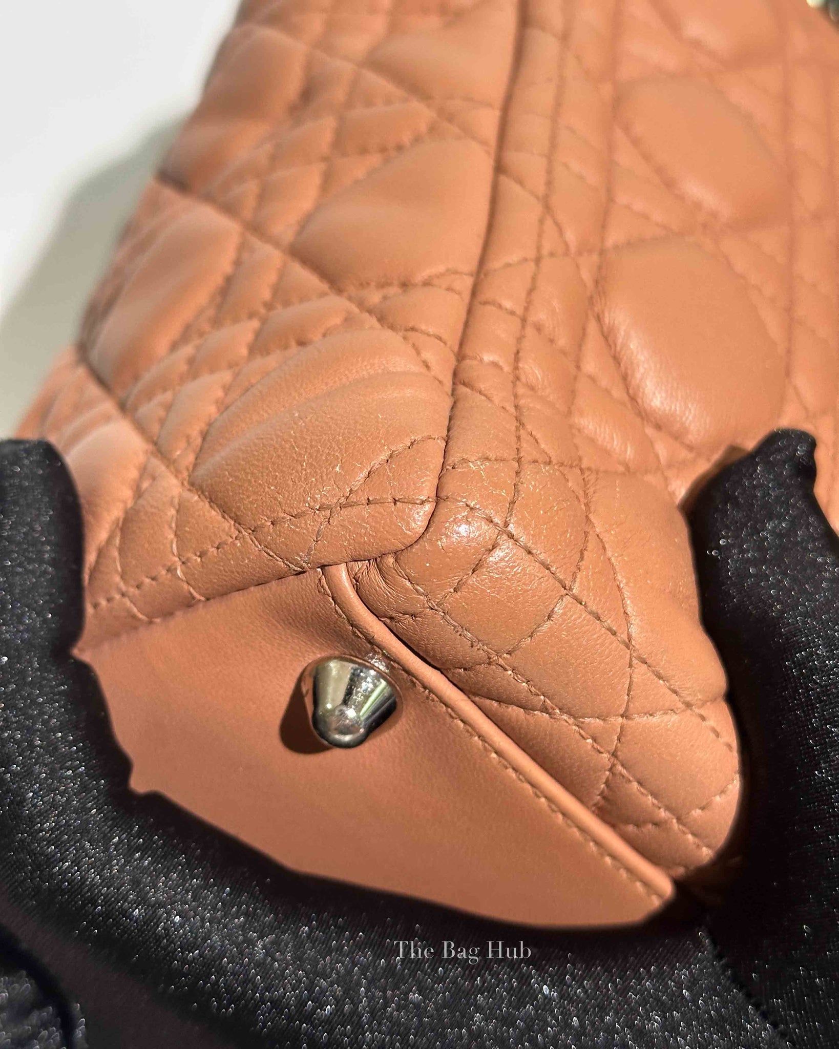 Dior Nude Cannage Lambskin Lady Dior Large Bag