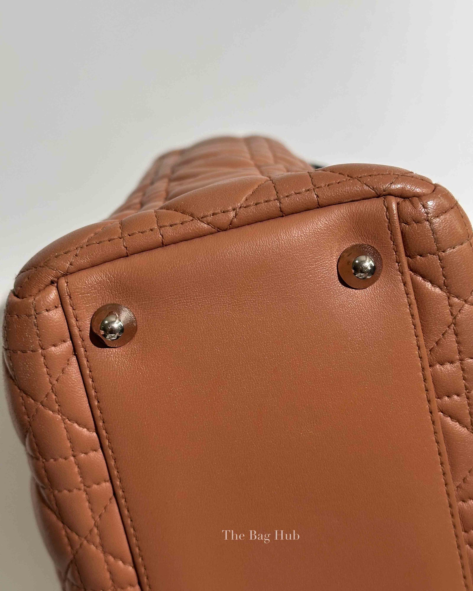 Dior Nude Cannage Lambskin Lady Dior Large Bag