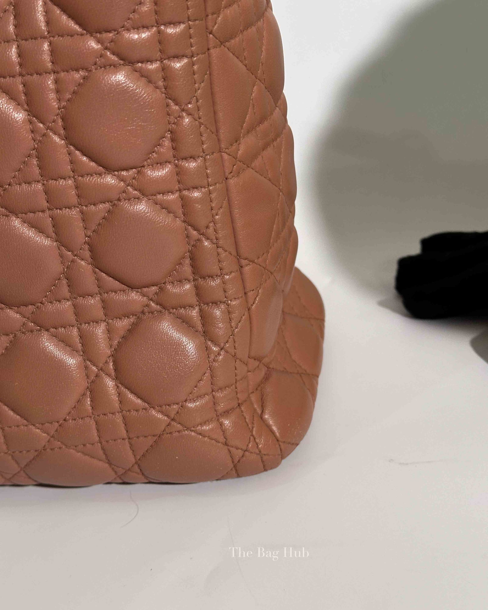 Dior Nude Cannage Lambskin Lady Dior Large Bag