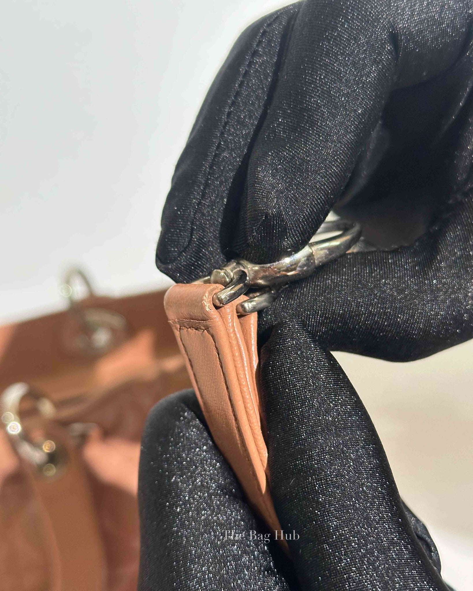 Dior Nude Cannage Lambskin Lady Dior Large Bag