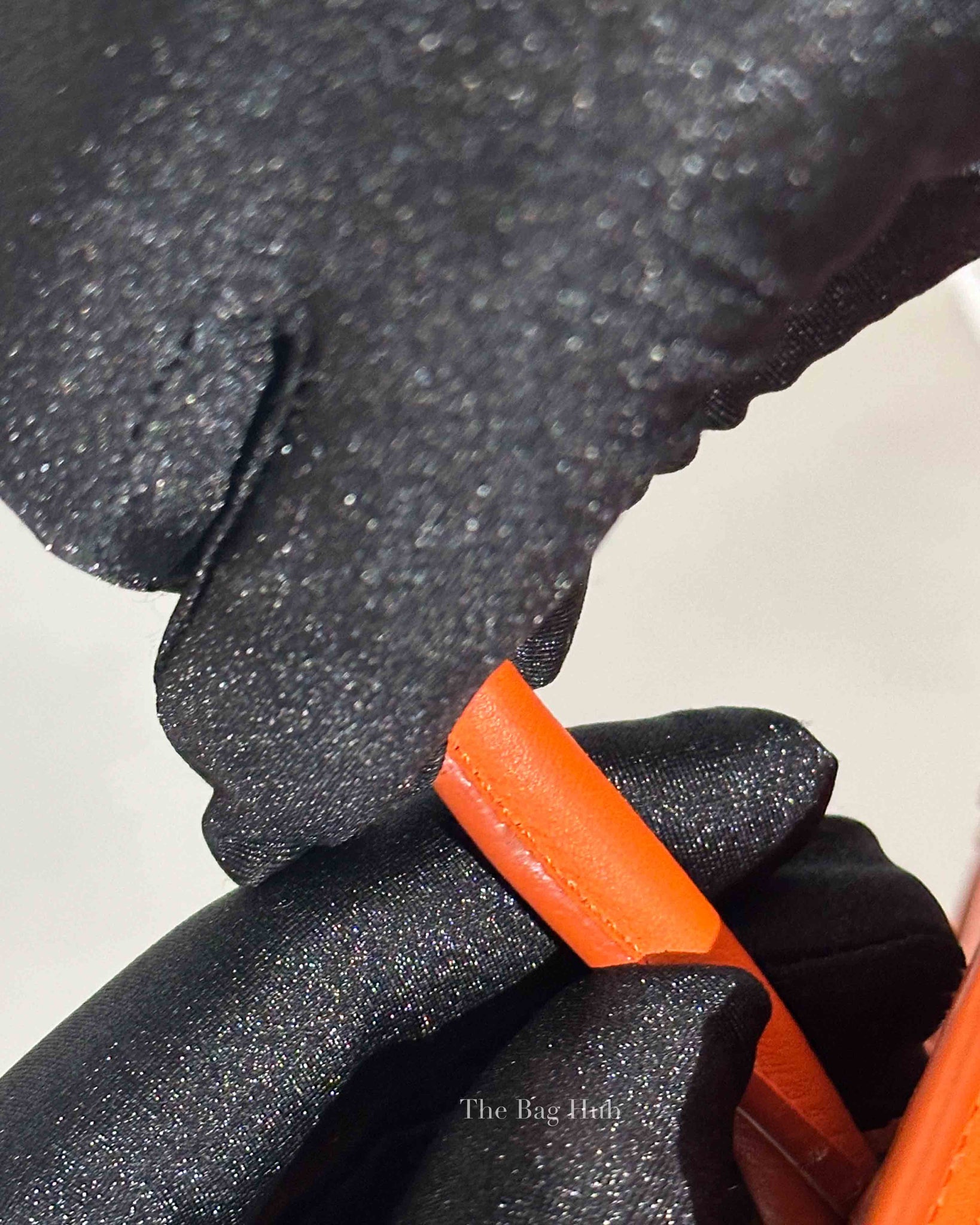 Celine Orange Leather Nano Luggage Tote Bag