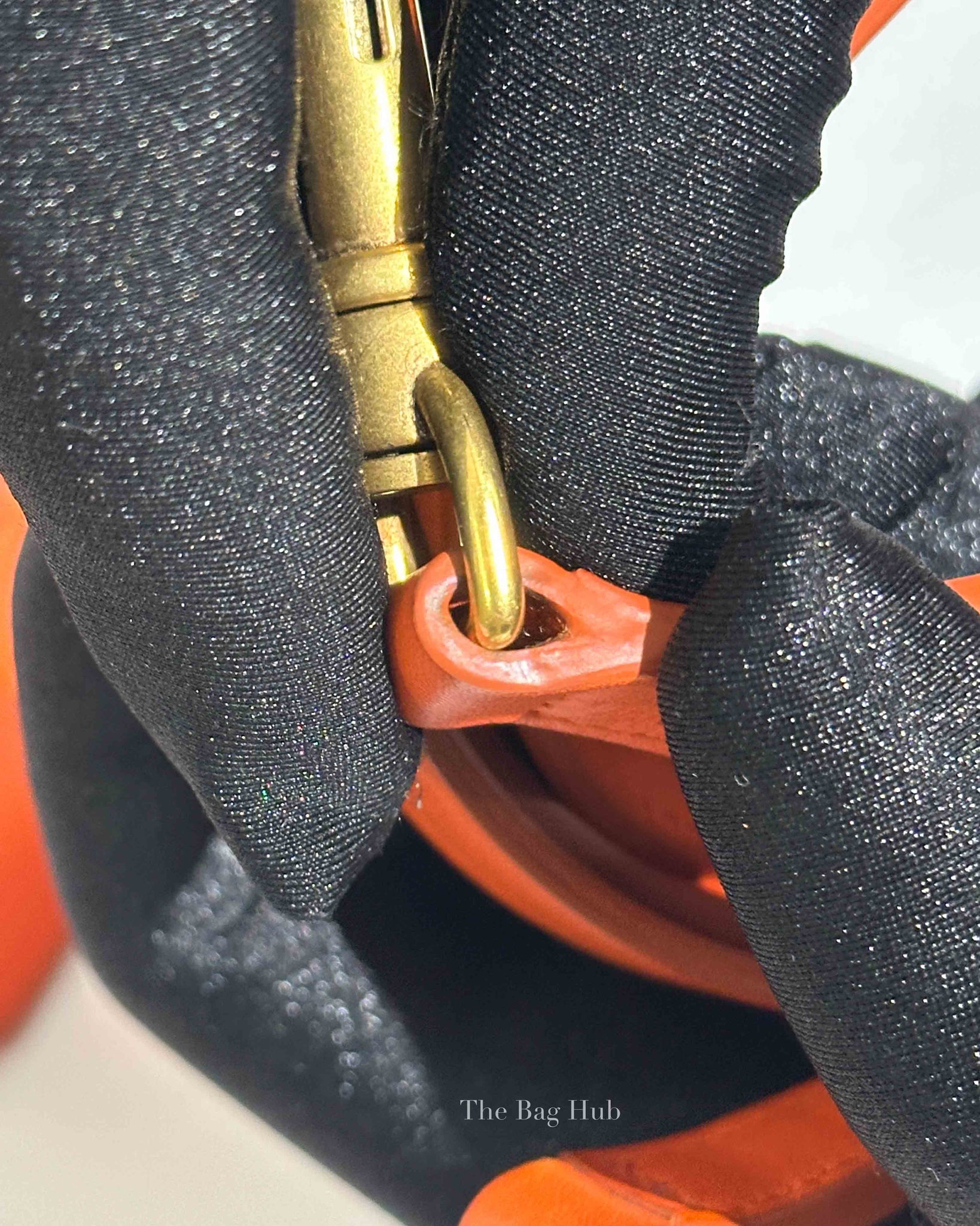 Celine Orange Leather Nano Luggage Tote Bag