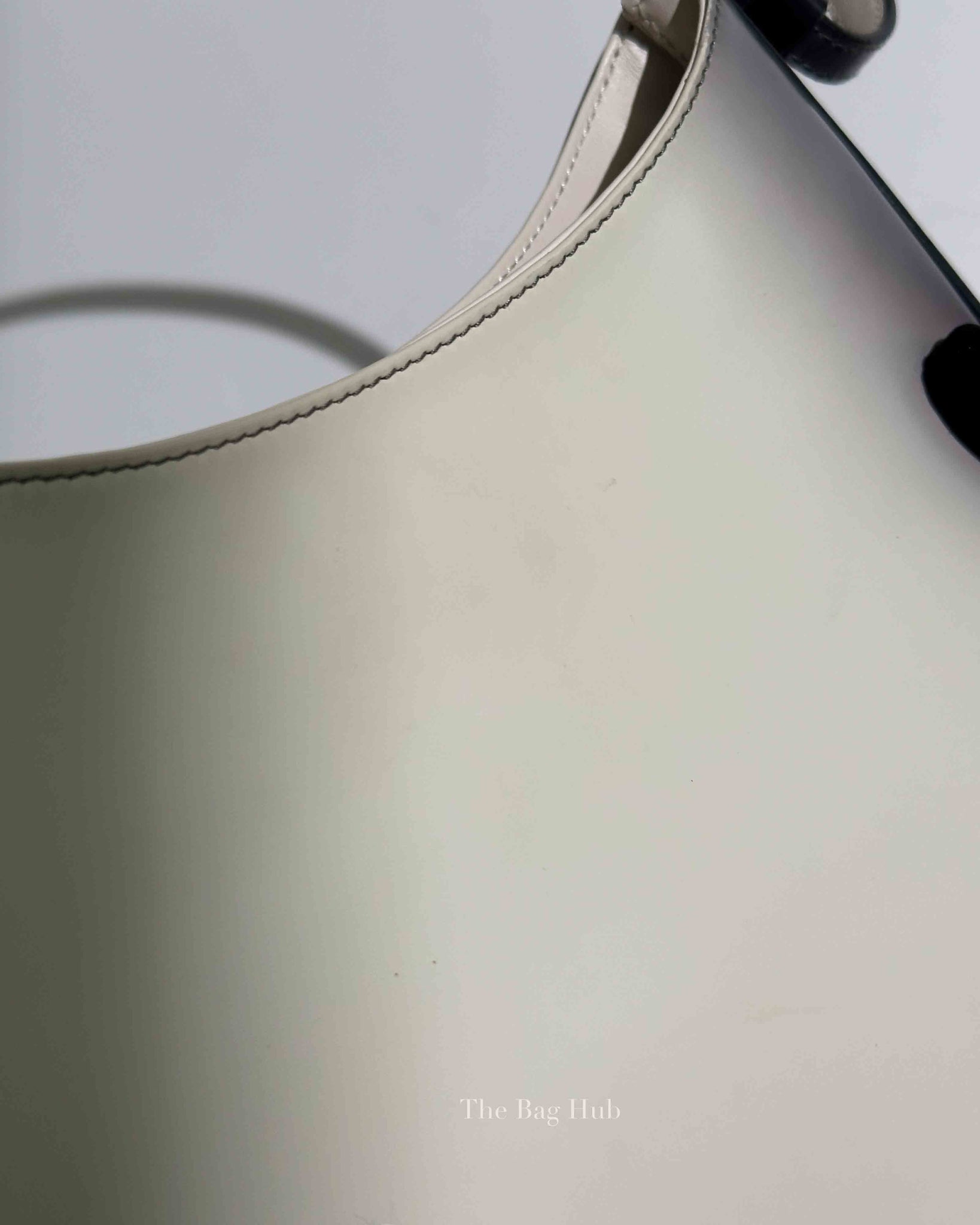 Prada Black/White Ombre Brushed Leather Cleo Small Bag