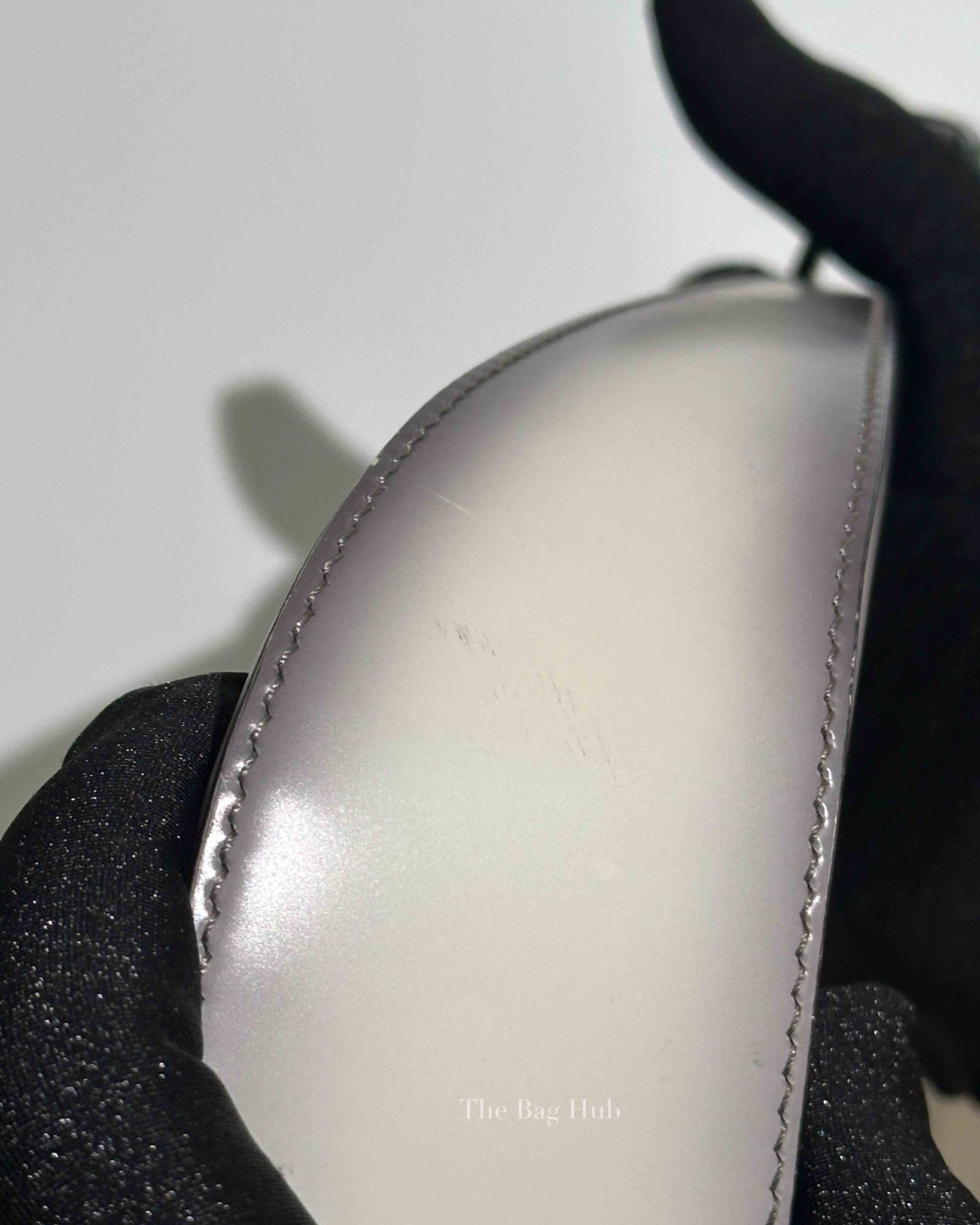 Prada Black/White Ombre Brushed Leather Cleo Small Bag