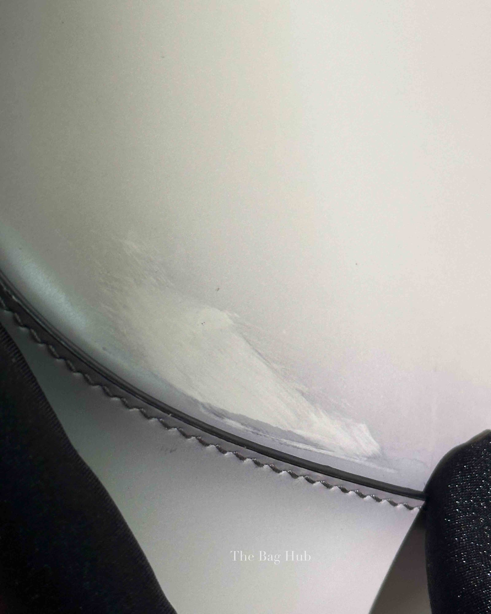 Prada Black/White Ombre Brushed Leather Cleo Small Bag