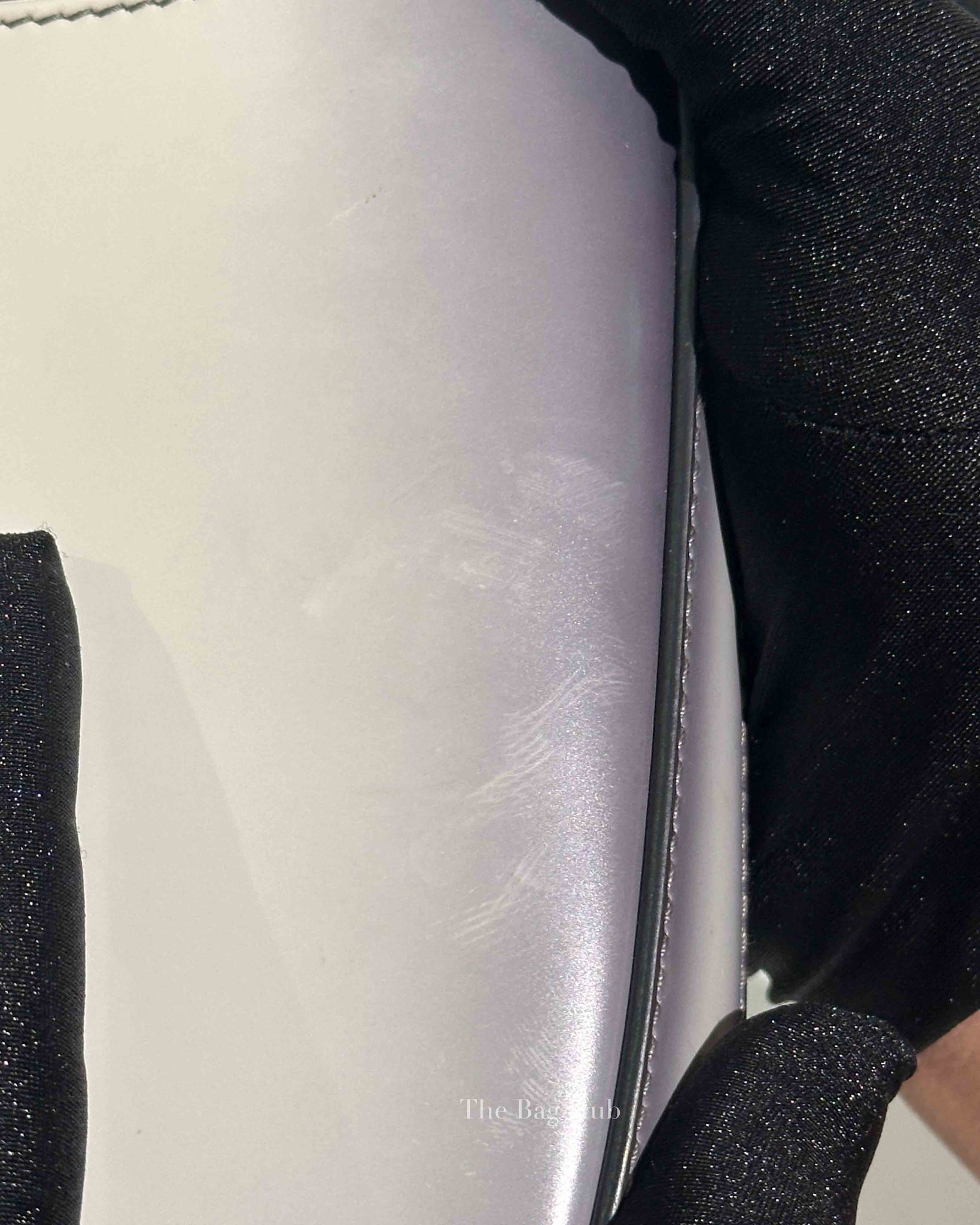 Prada Black/White Ombre Brushed Leather Cleo Small Bag