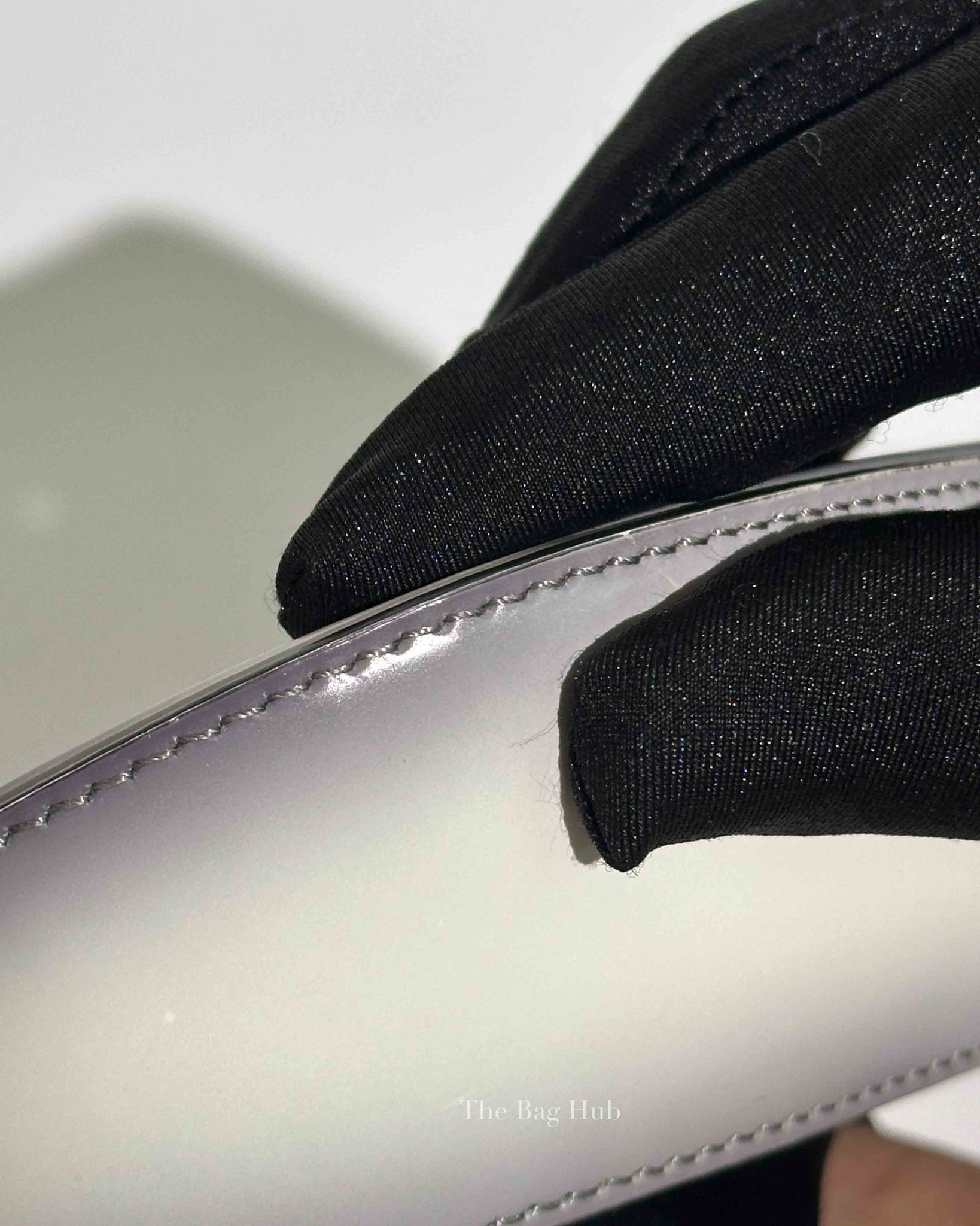 Prada Black/White Ombre Brushed Leather Cleo Small Bag