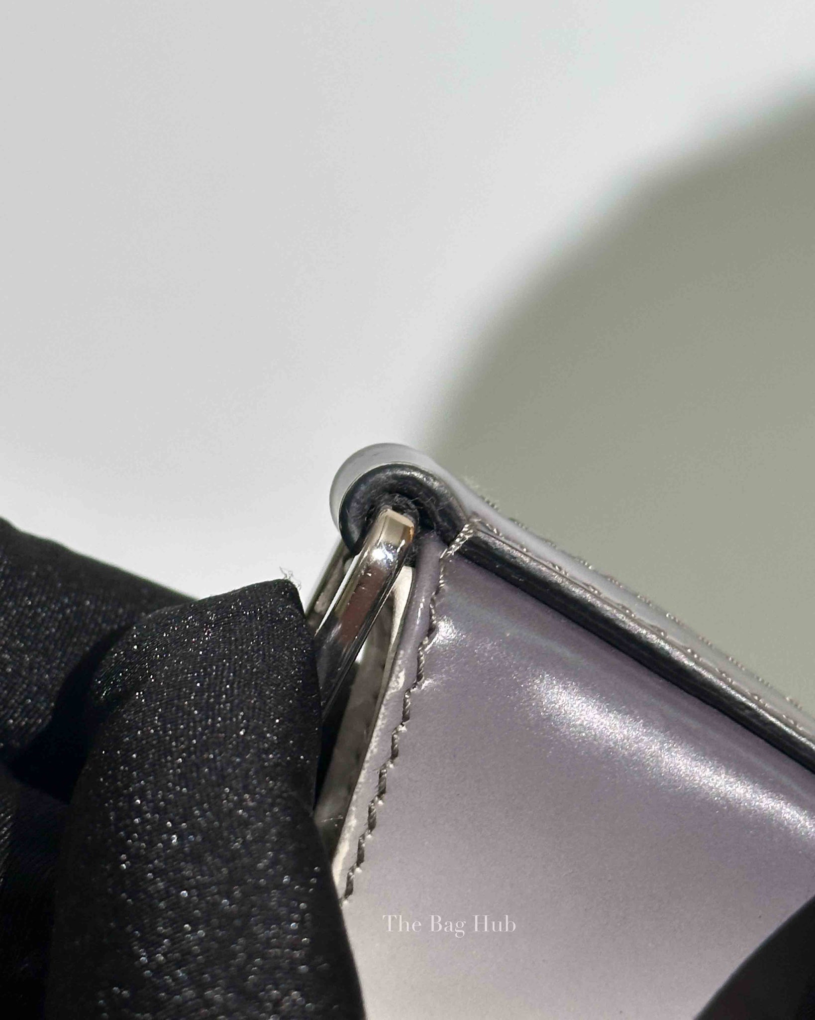 Prada Black/White Ombre Brushed Leather Cleo Small Bag