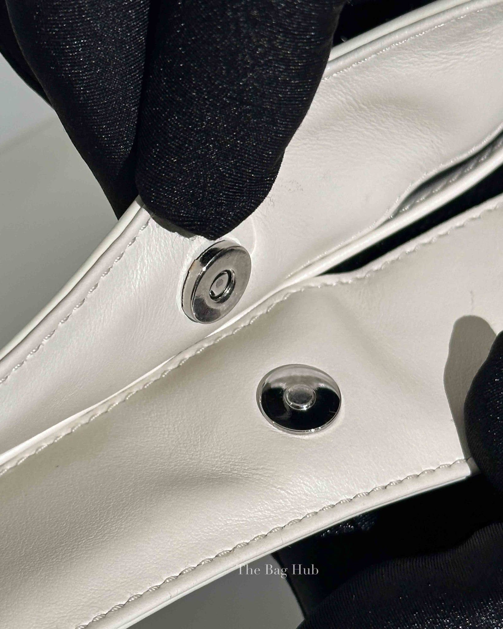 Prada Black/White Ombre Brushed Leather Cleo Small Bag