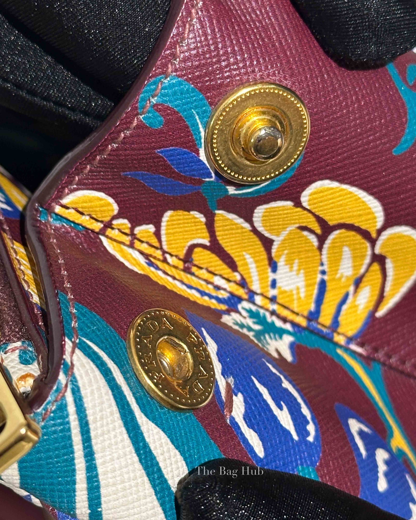 Prada Floral Saffiano Leather Galleria Medium Tote Bag BN2274