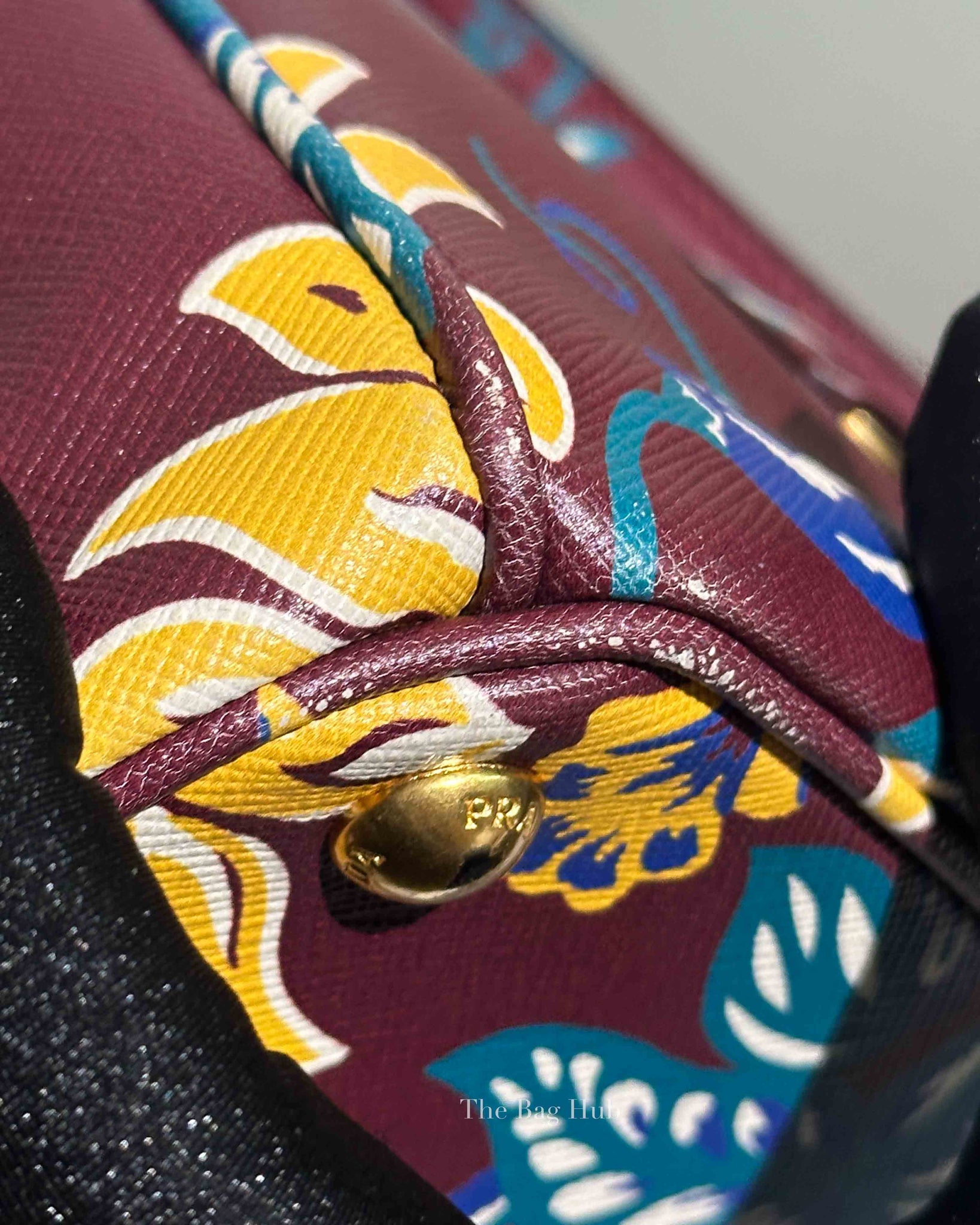 Prada Floral Saffiano Leather Galleria Medium Tote Bag BN2274