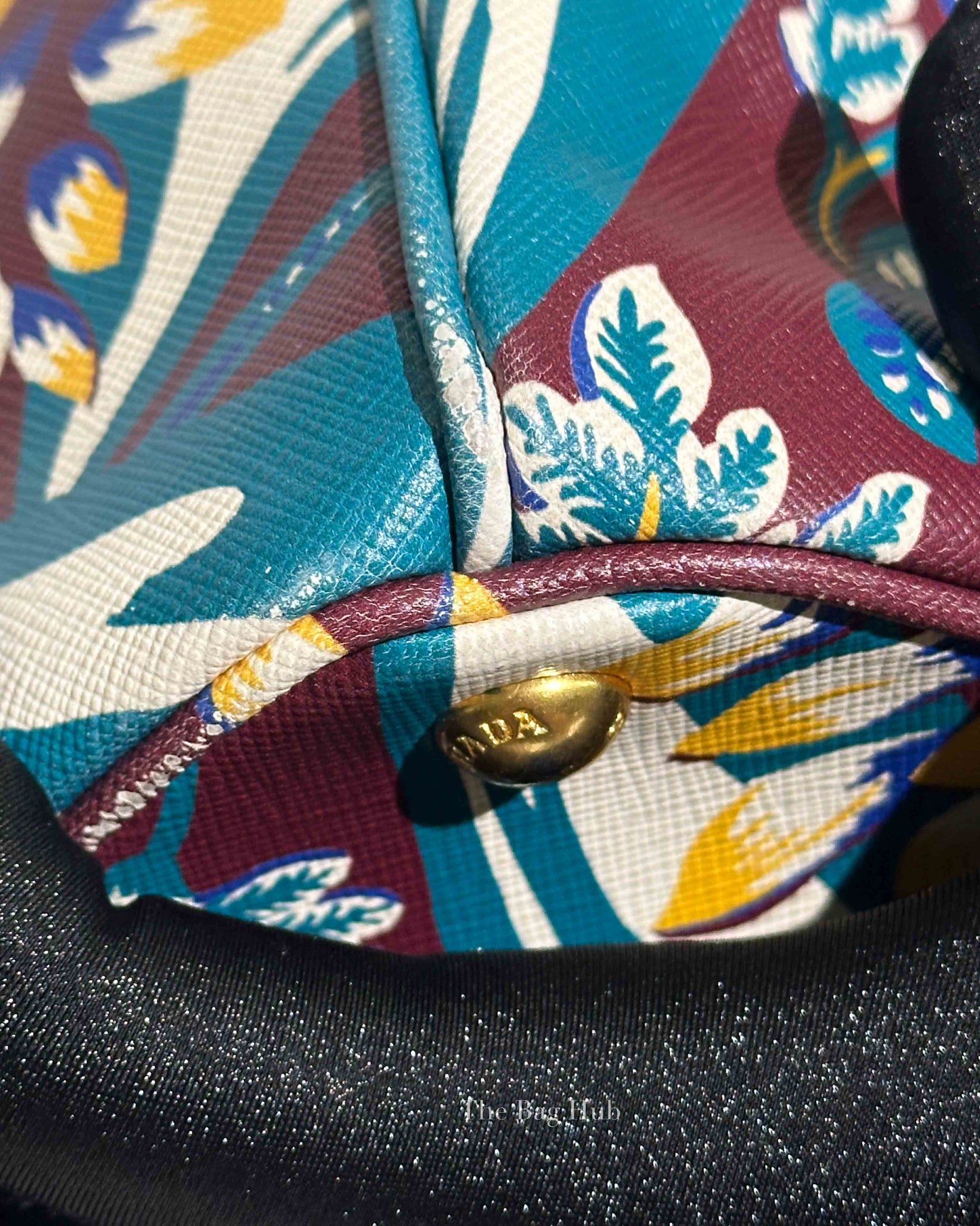 Prada Floral Saffiano Leather Galleria Medium Tote Bag BN2274