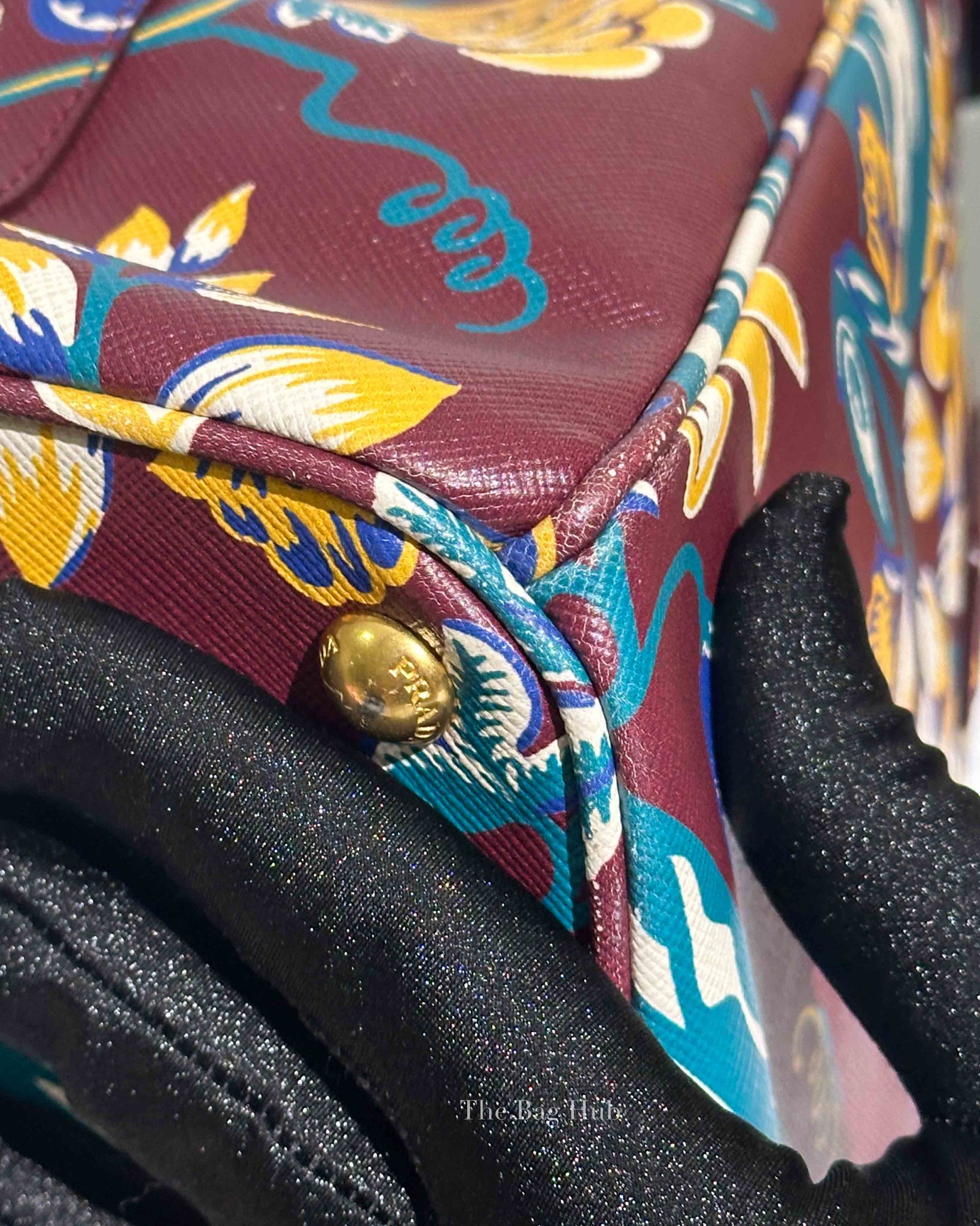 Prada Floral Saffiano Leather Galleria Medium Tote Bag BN2274