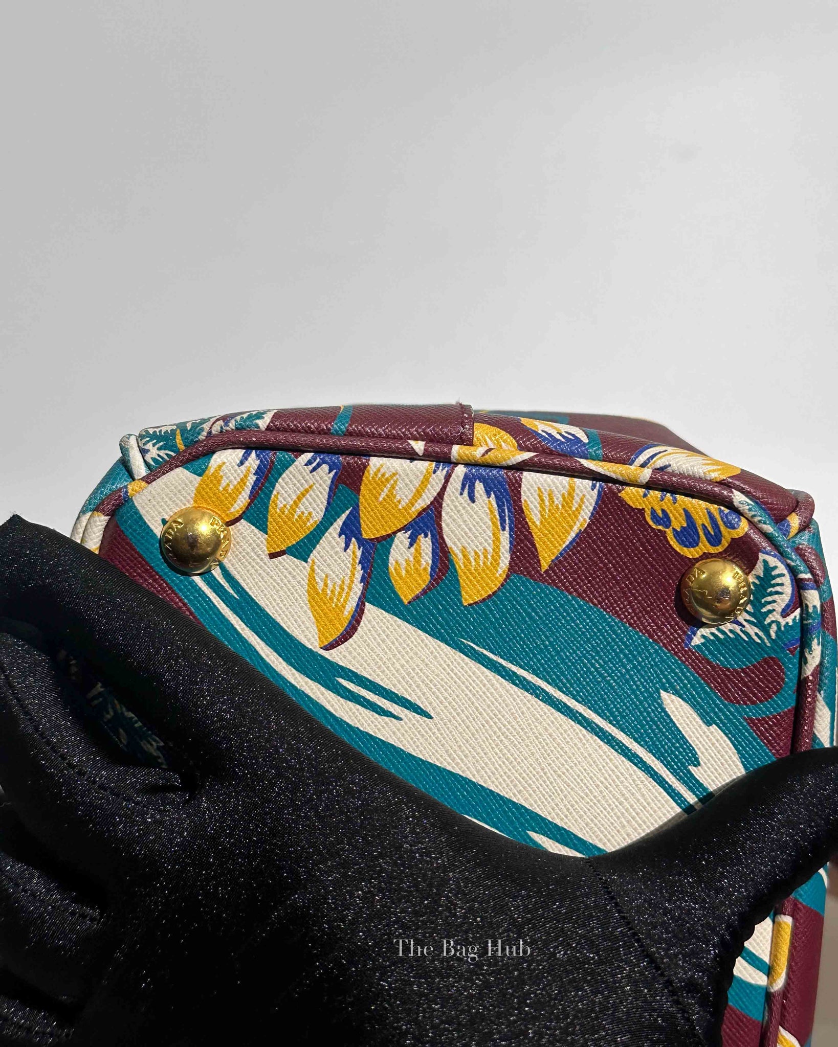 Prada Floral Saffiano Leather Galleria Medium Tote Bag BN2274