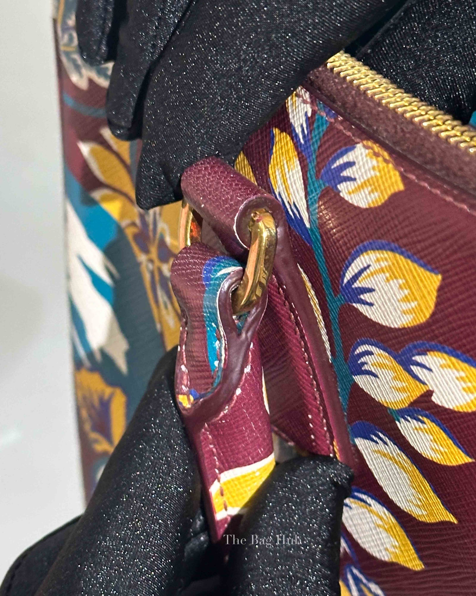 Prada Floral Saffiano Leather Galleria Medium Tote Bag BN2274