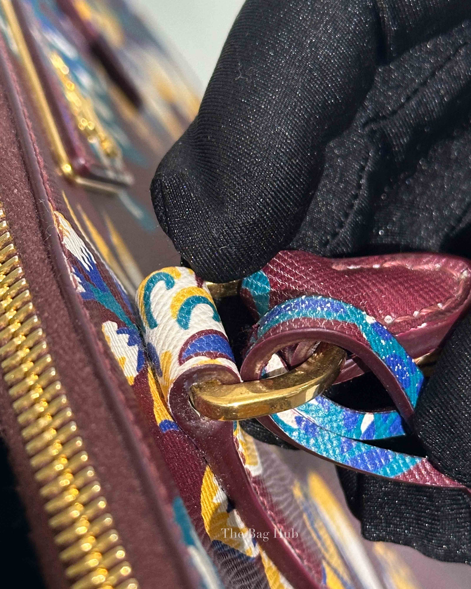 Prada Floral Saffiano Leather Galleria Medium Tote Bag BN2274