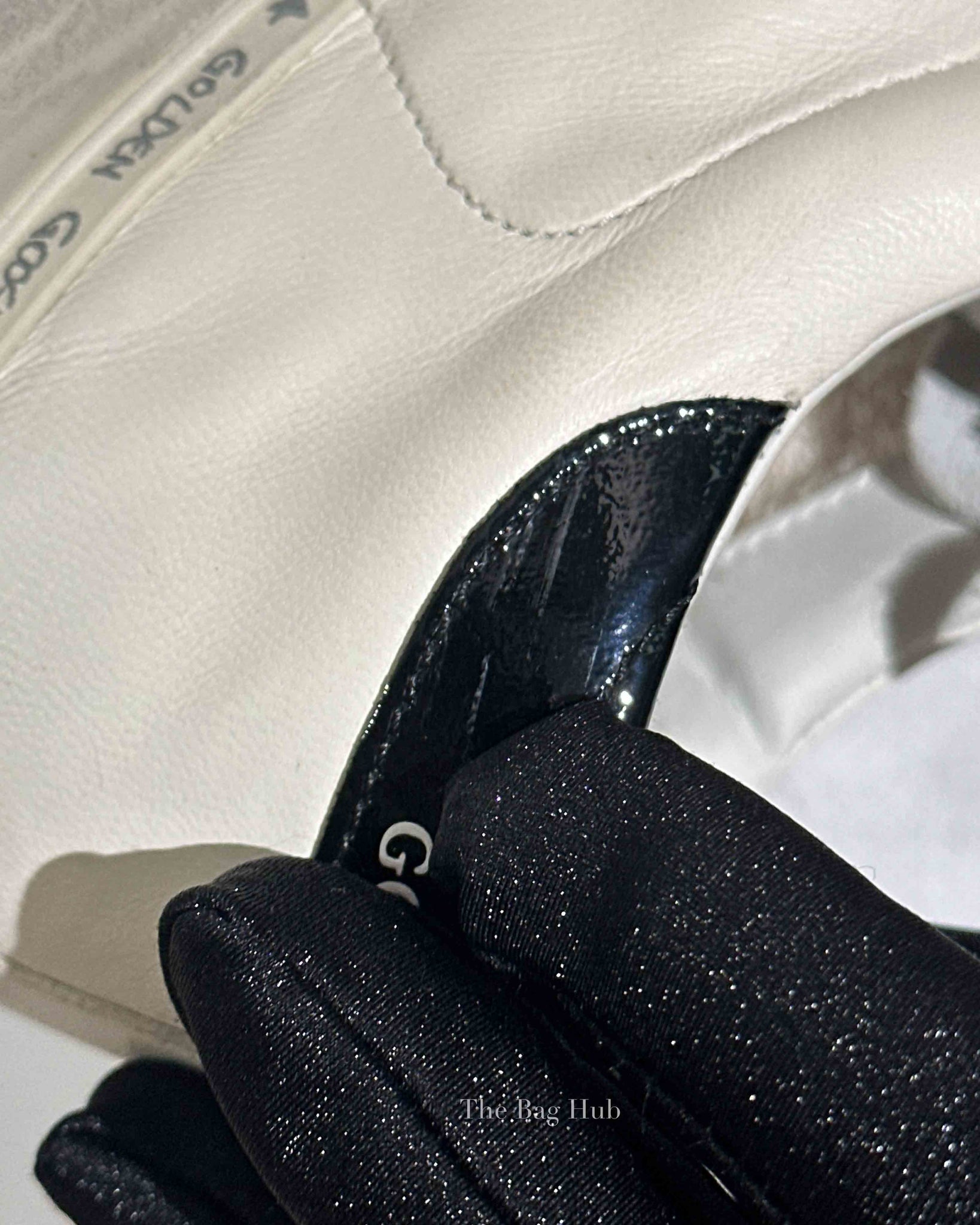 Golden Goose White/Black Hi Star Low Top Sneakers Size 37